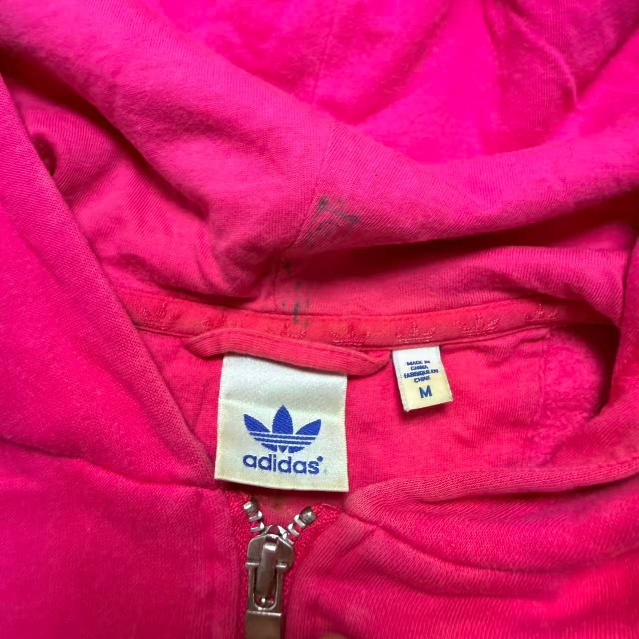 Vintage Adidas Full-Zip Hoodie Red — photo 2 of 9