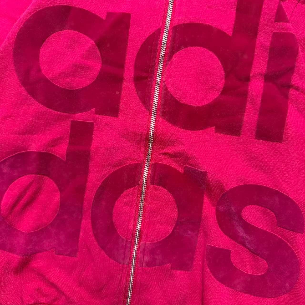 Vintage Adidas Full-Zip Hoodie Red — photo 5 of 9