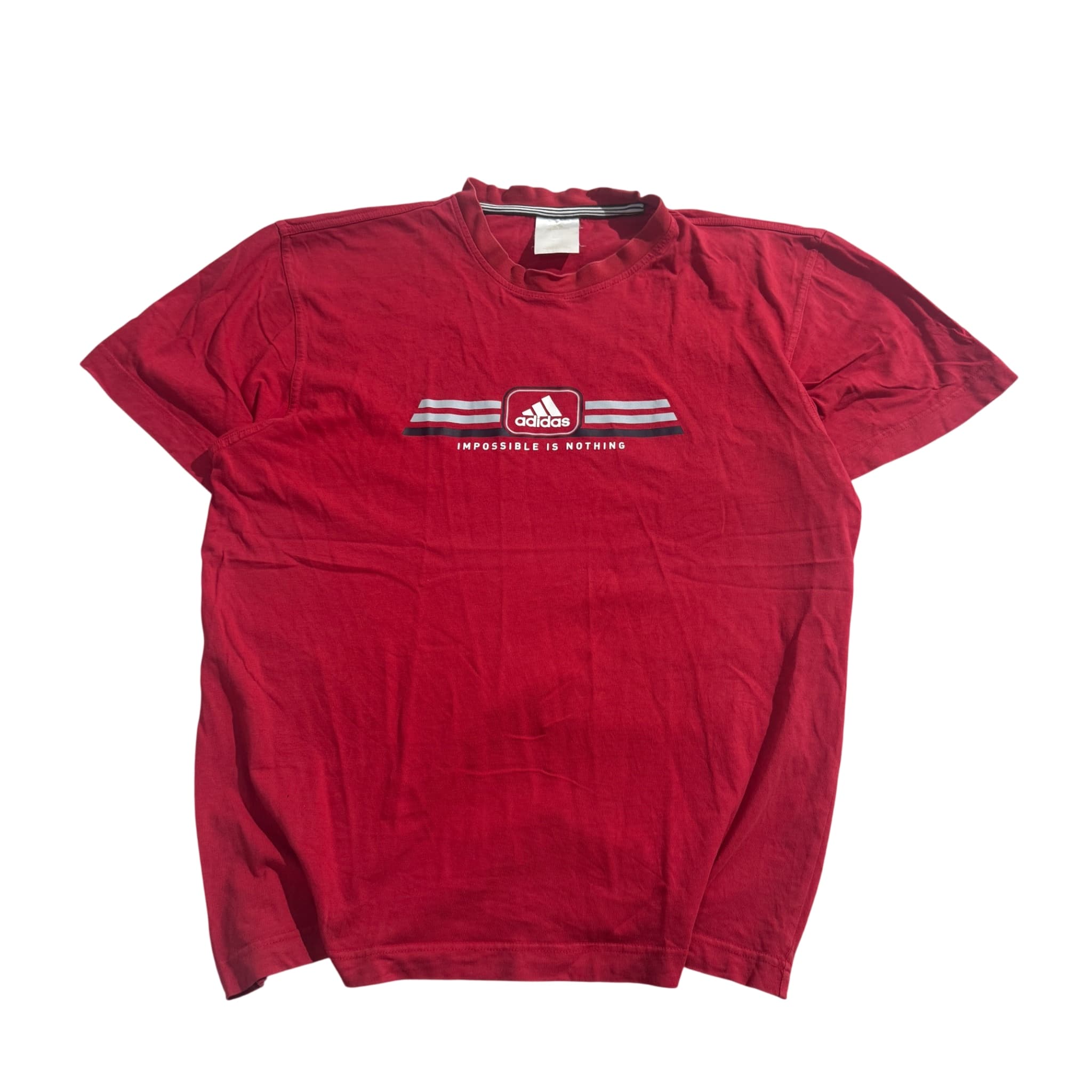 Vintage Adidas Impossible Is Nothing Red Graphic T-Shirt — photo 1 of 5