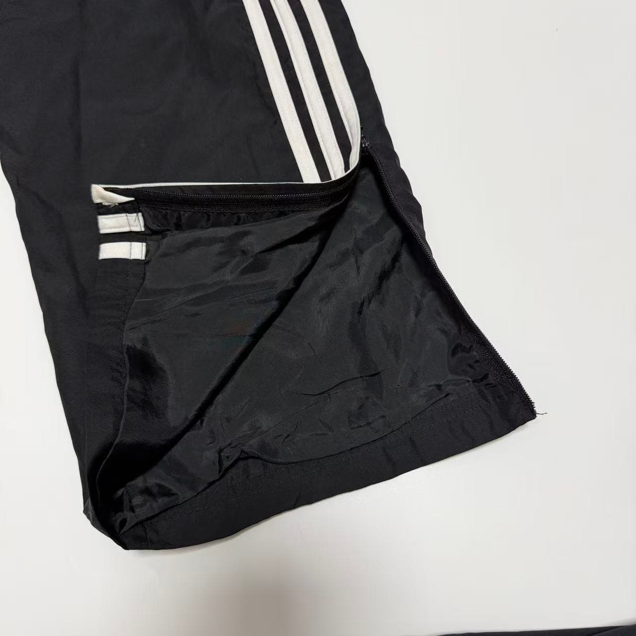 Vintage Adidas Nylon Track Pants Black White — photo 6 of 11