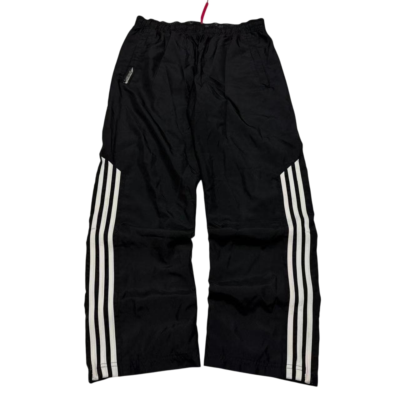 Vintage Adidas Nylon Track Pants Black White — photo 1 of 11