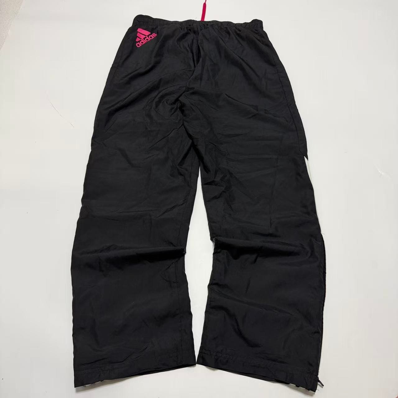 Vintage Adidas Nylon Track Pants Black White — photo 2 of 11