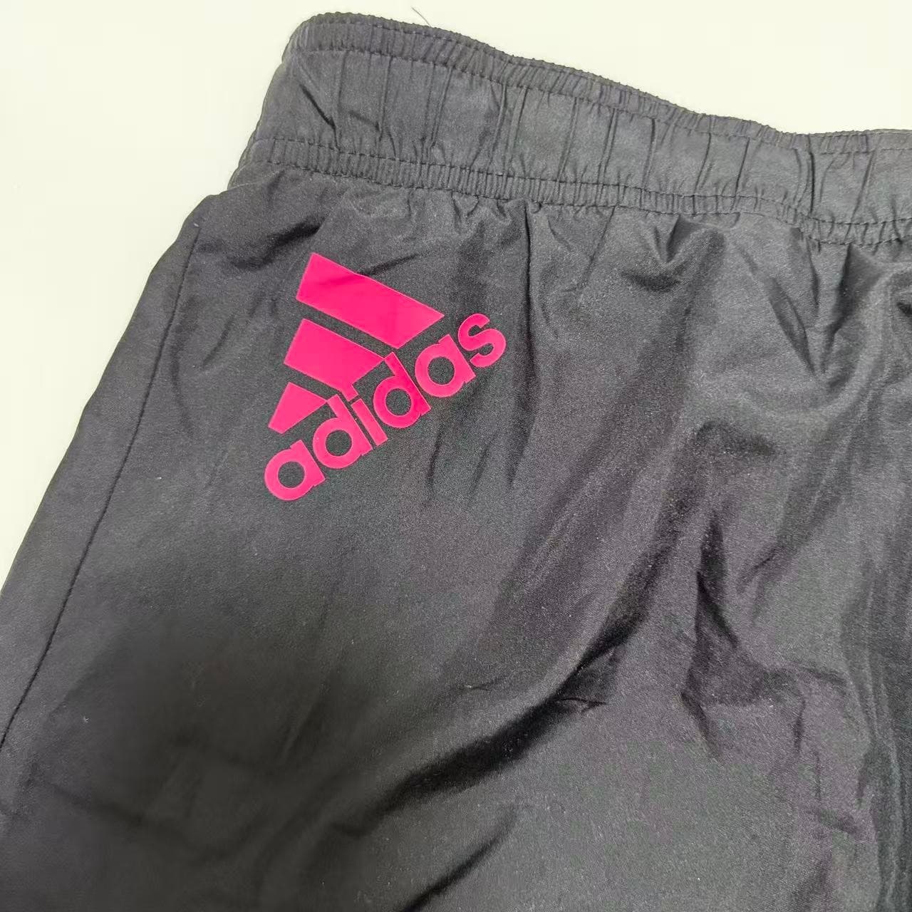Vintage Adidas Nylon Track Pants Black White — photo 10 of 11