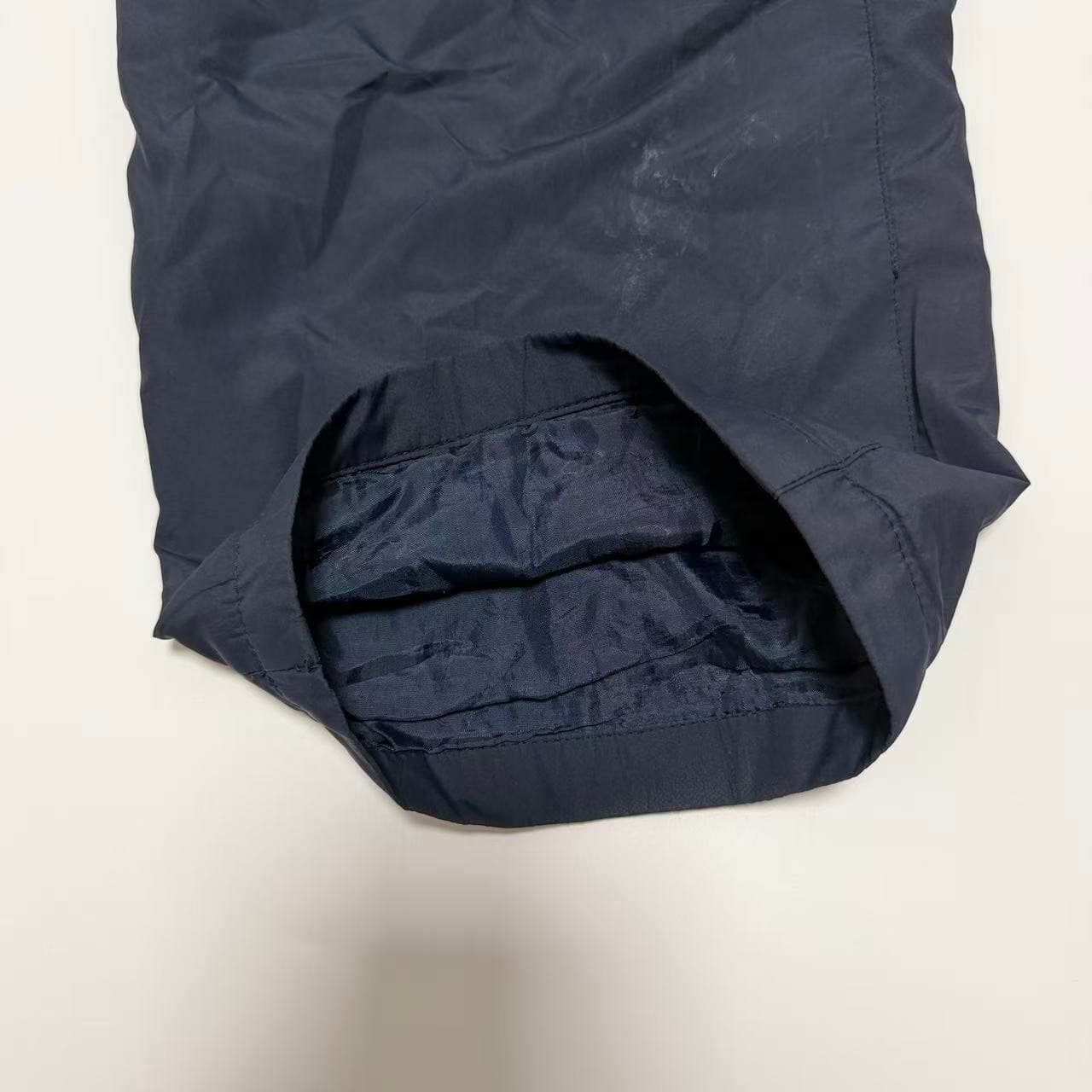 Vintage Adidas Nylon Track Pants Navy Blue White Stripe — photo 5 of 10