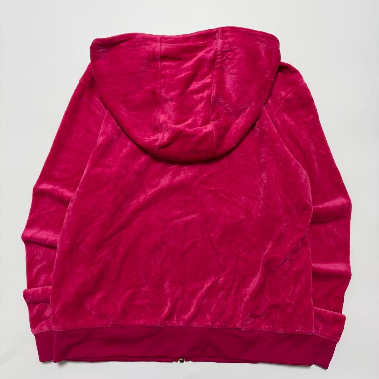 Vintage Adidas Pink Velour Full-Zip Hoodie — photo 2 of 7