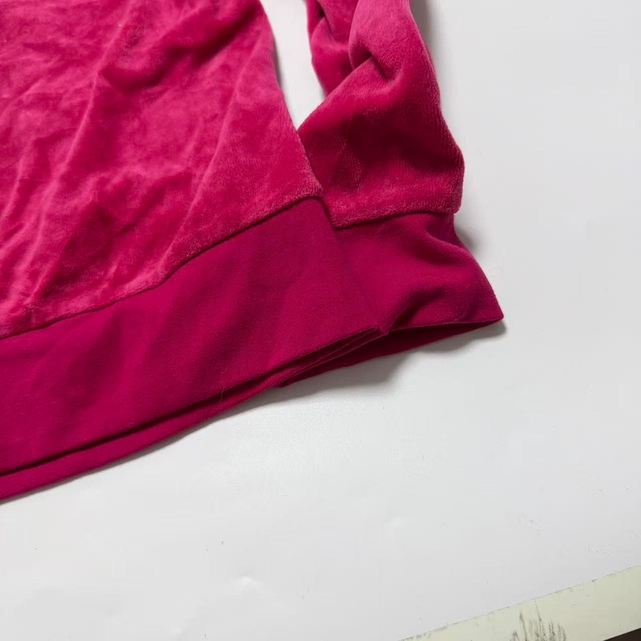 Vintage Adidas Pink Velour Full-Zip Hoodie — photo 3 of 7
