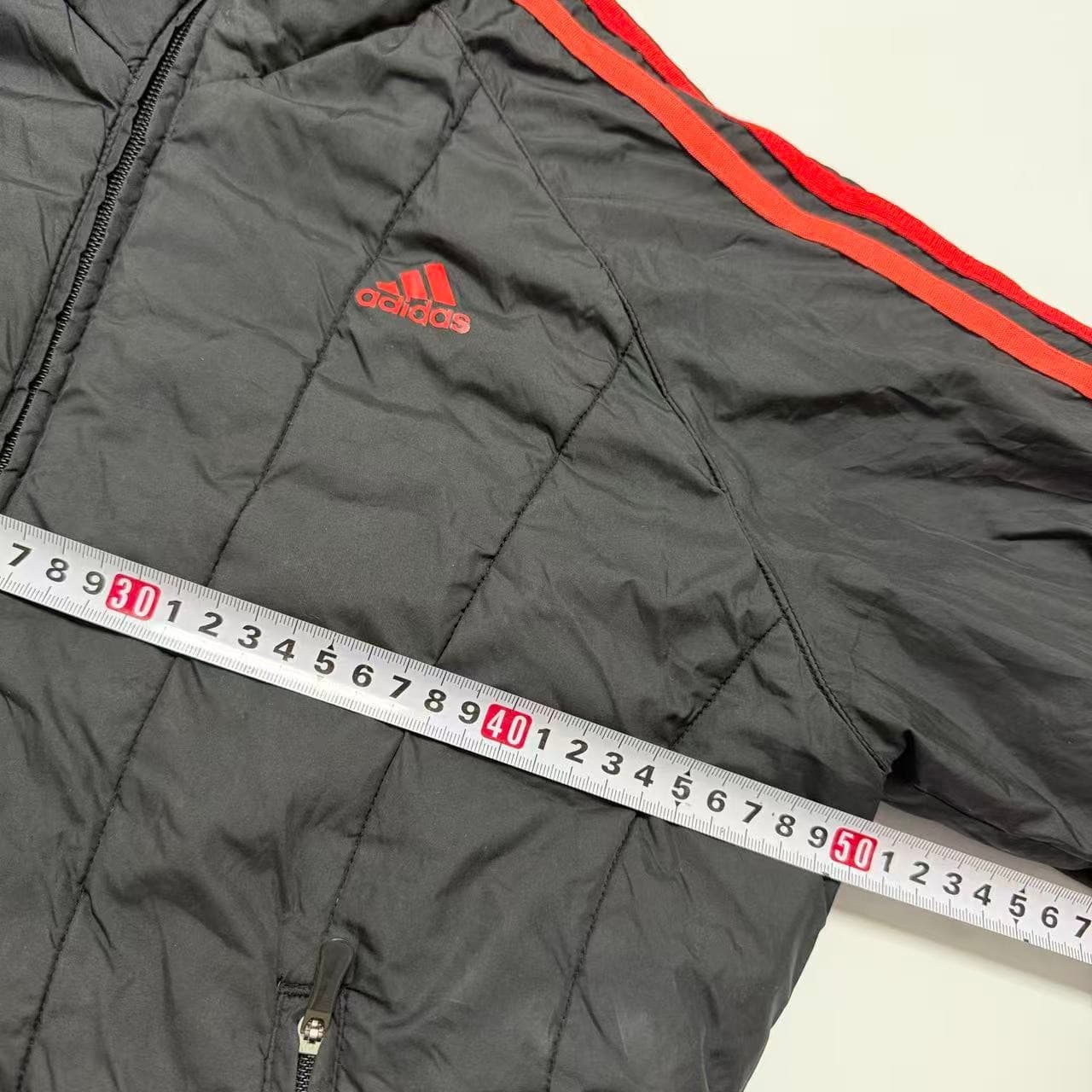 Vintage Adidas Quilted Track Jacket Black Red — photo 3 of 6