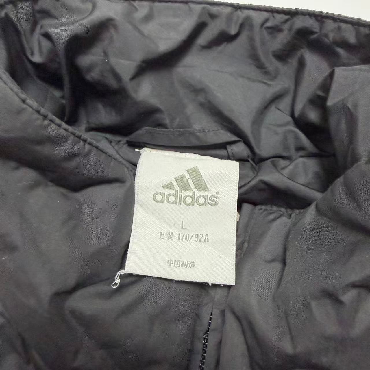 Vintage Adidas Quilted Track Jacket Black Red — photo 6 of 6