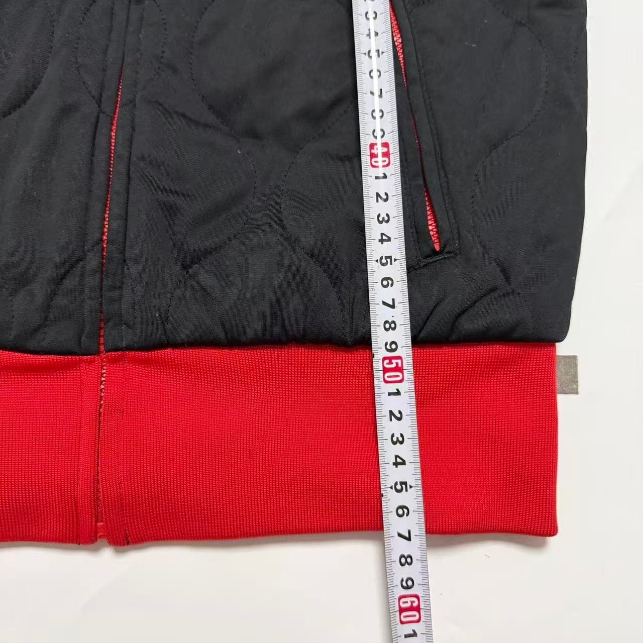 Vintage Adidas Quilted Track Jacket Black Red — photo 6 of 7