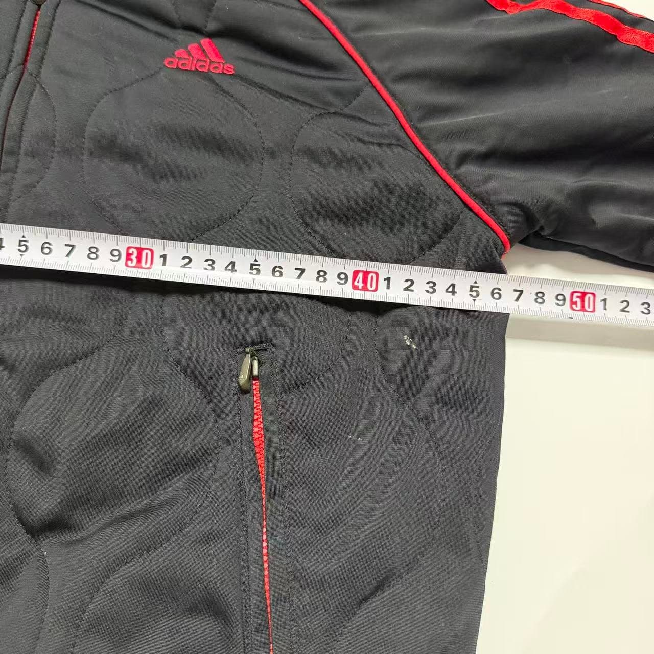 Vintage Adidas Quilted Track Jacket Black Red — photo 7 of 7
