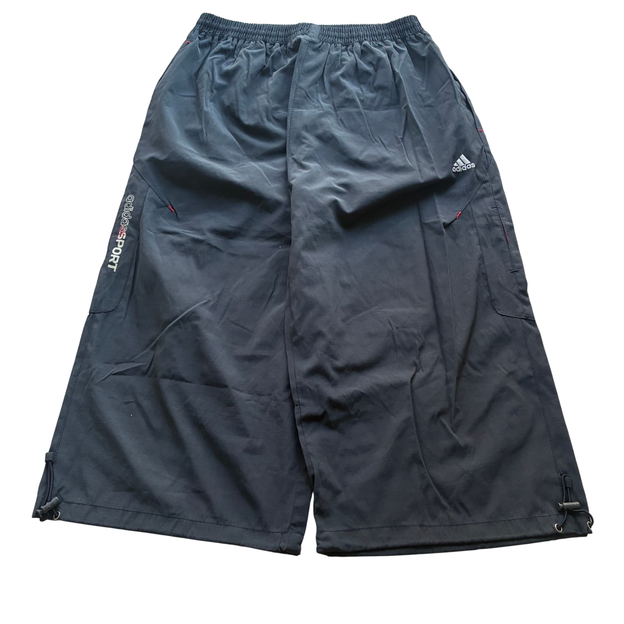 Vintage Adidas Sport Nylon Cargo Capri Shorts Black — photo 1 of 6
