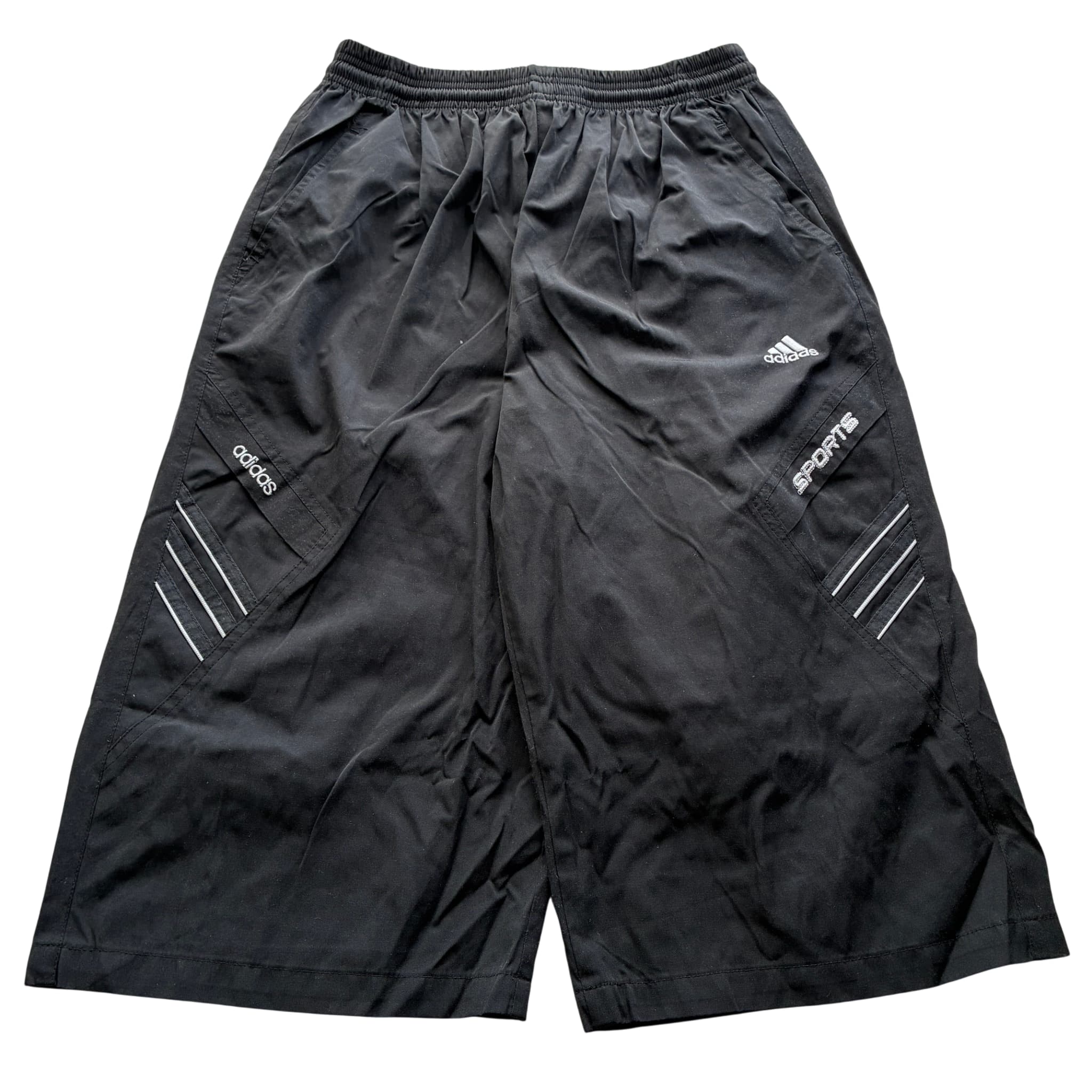 Vintage Adidas Sports Nylon Cargo Shorts Black Baggy 2000s Release — photo 1 of 7