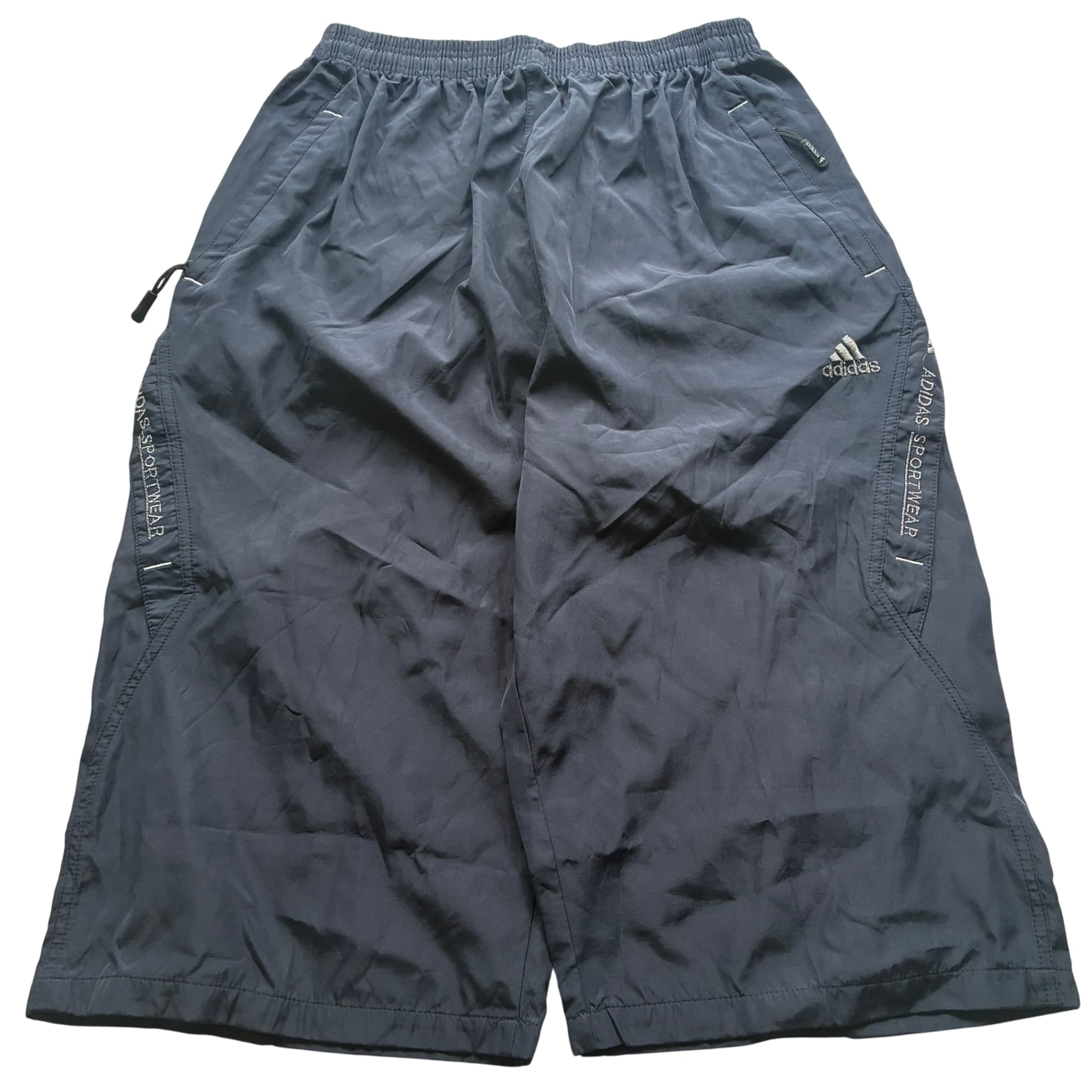 Vintage Adidas Sportswear Nylon Cargo Shorts Black Baggy 2000s Release — photo 1 of 6