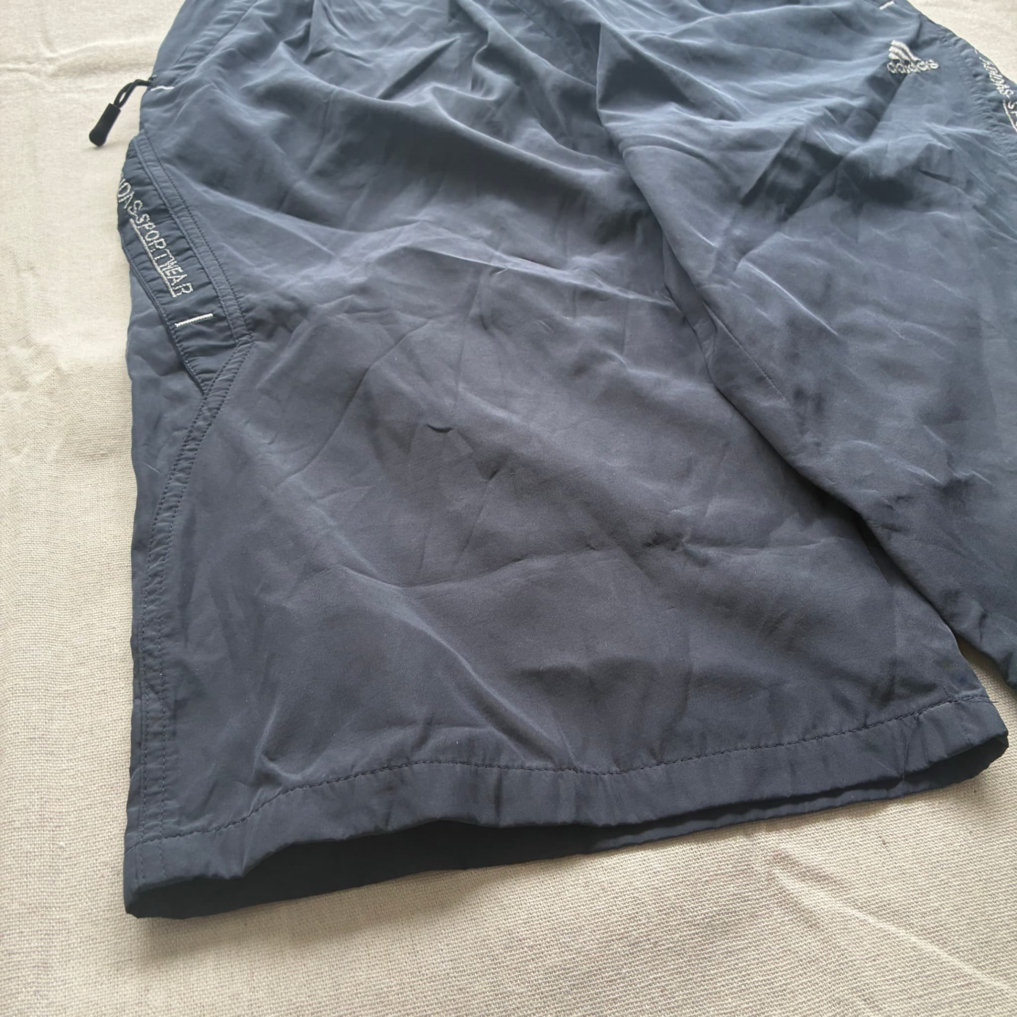 Vintage Adidas Sportswear Nylon Cargo Shorts Black Baggy 2000s Release — photo 2 of 6
