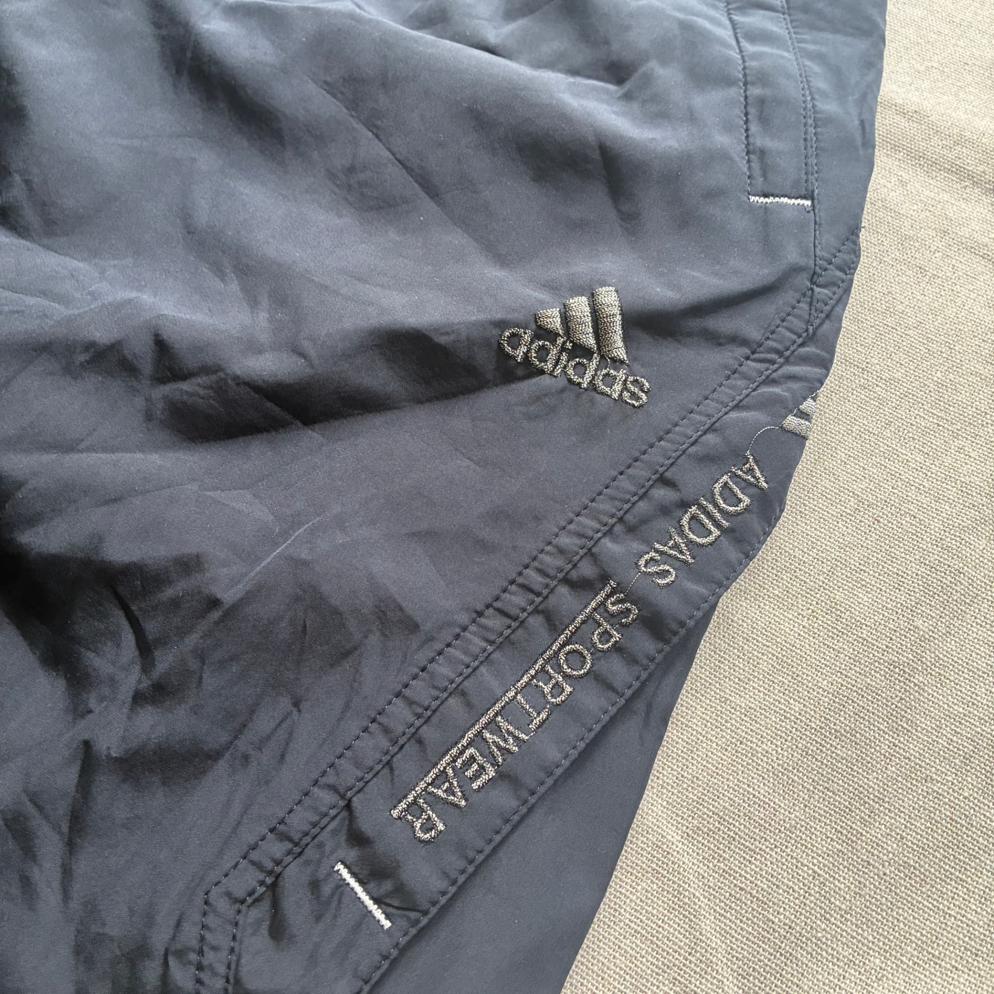 Vintage Adidas Sportswear Nylon Cargo Shorts Black Baggy 2000s Release — photo 3 of 6