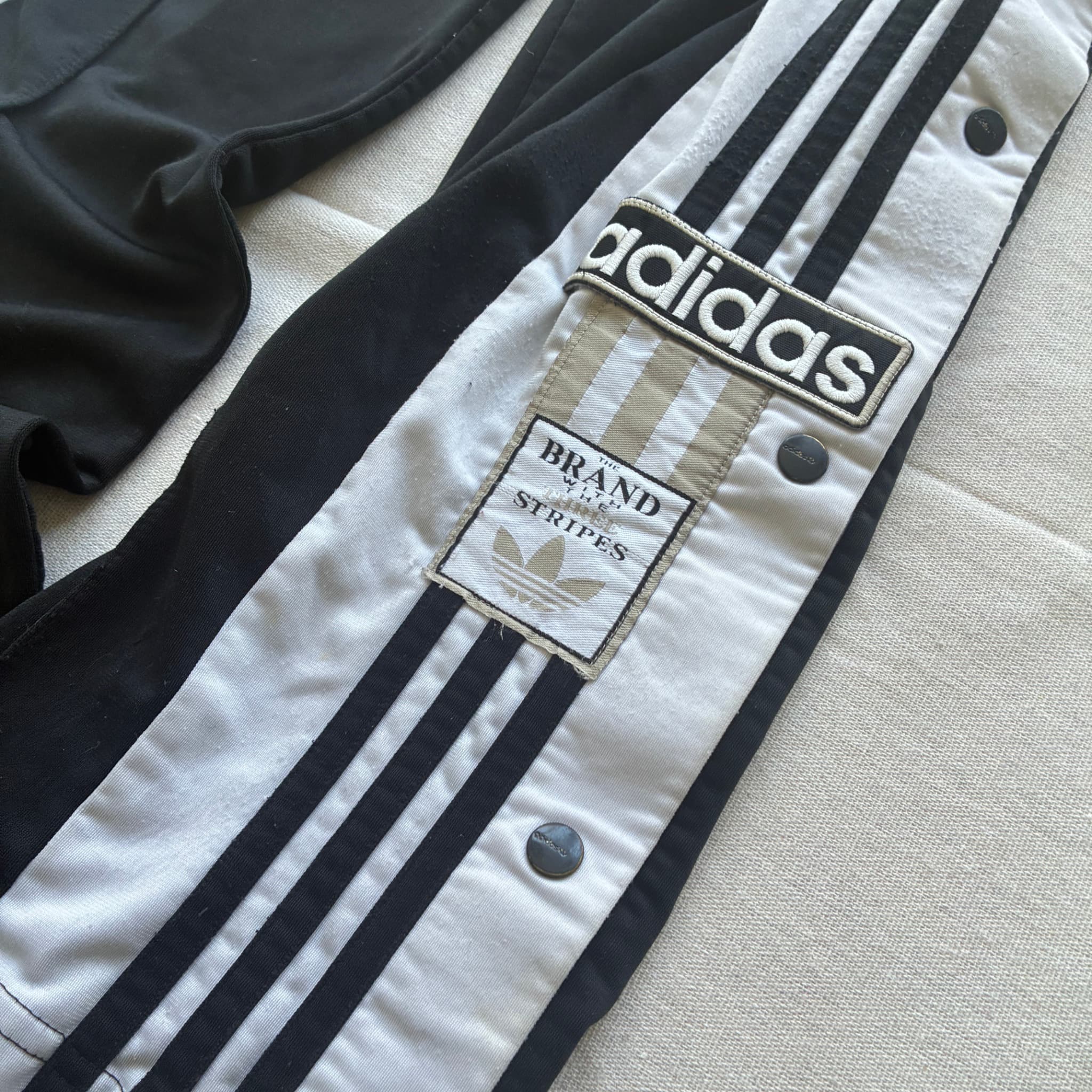 Vintage Adidas Track Pants Black White Size 8 — photo 2 of 6