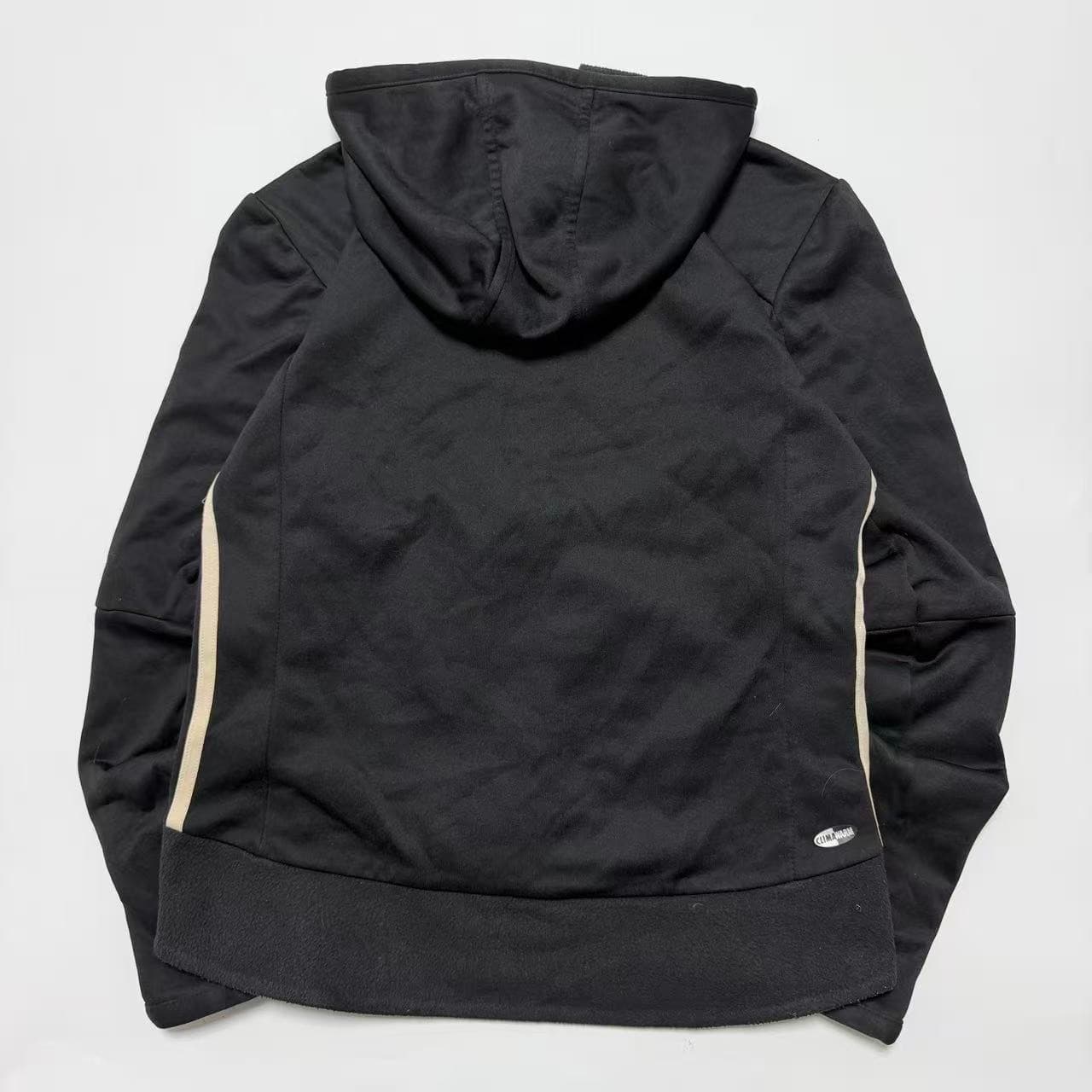 Vintage Adidas Women's Full-Zip Track Hoodie Black Beige — photo 5 of 6