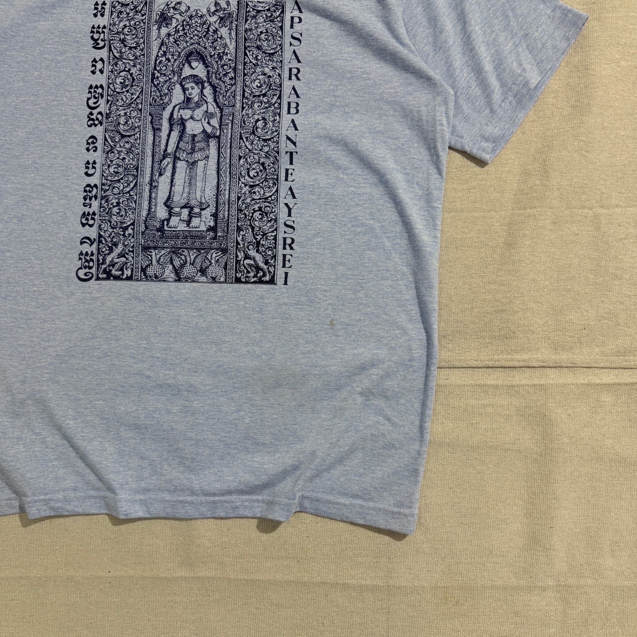 Vintage Apsara Banteay Srei Cambodia Graphic T-Shirt Light Blue — photo 4 of 7
