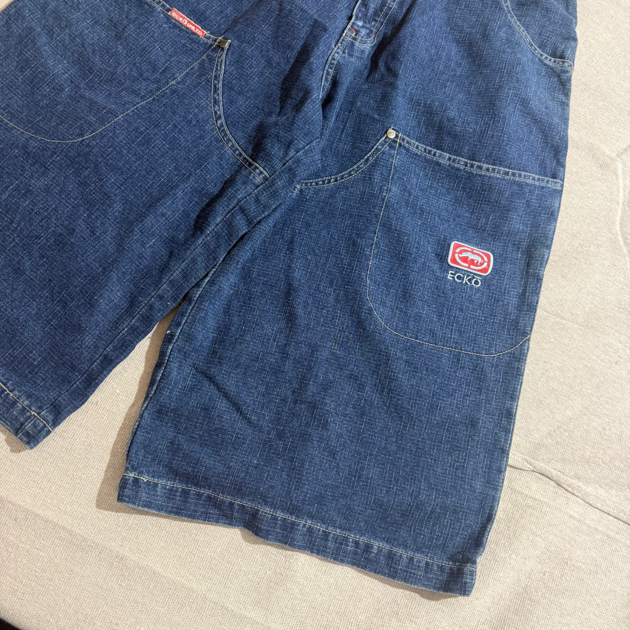 Vintage Baggy Denim Jean Shorts — photo 2 of 9