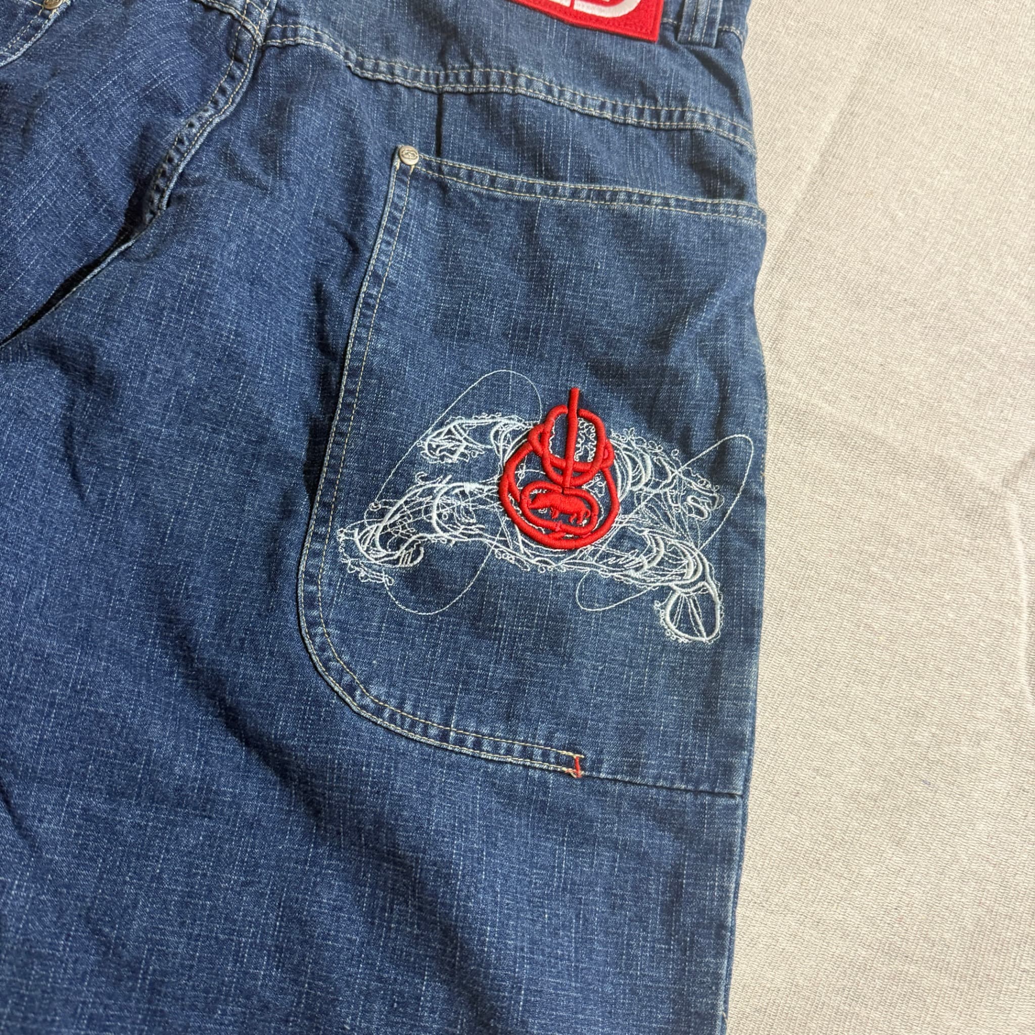 Vintage Baggy Denim Jean Shorts — photo 6 of 9