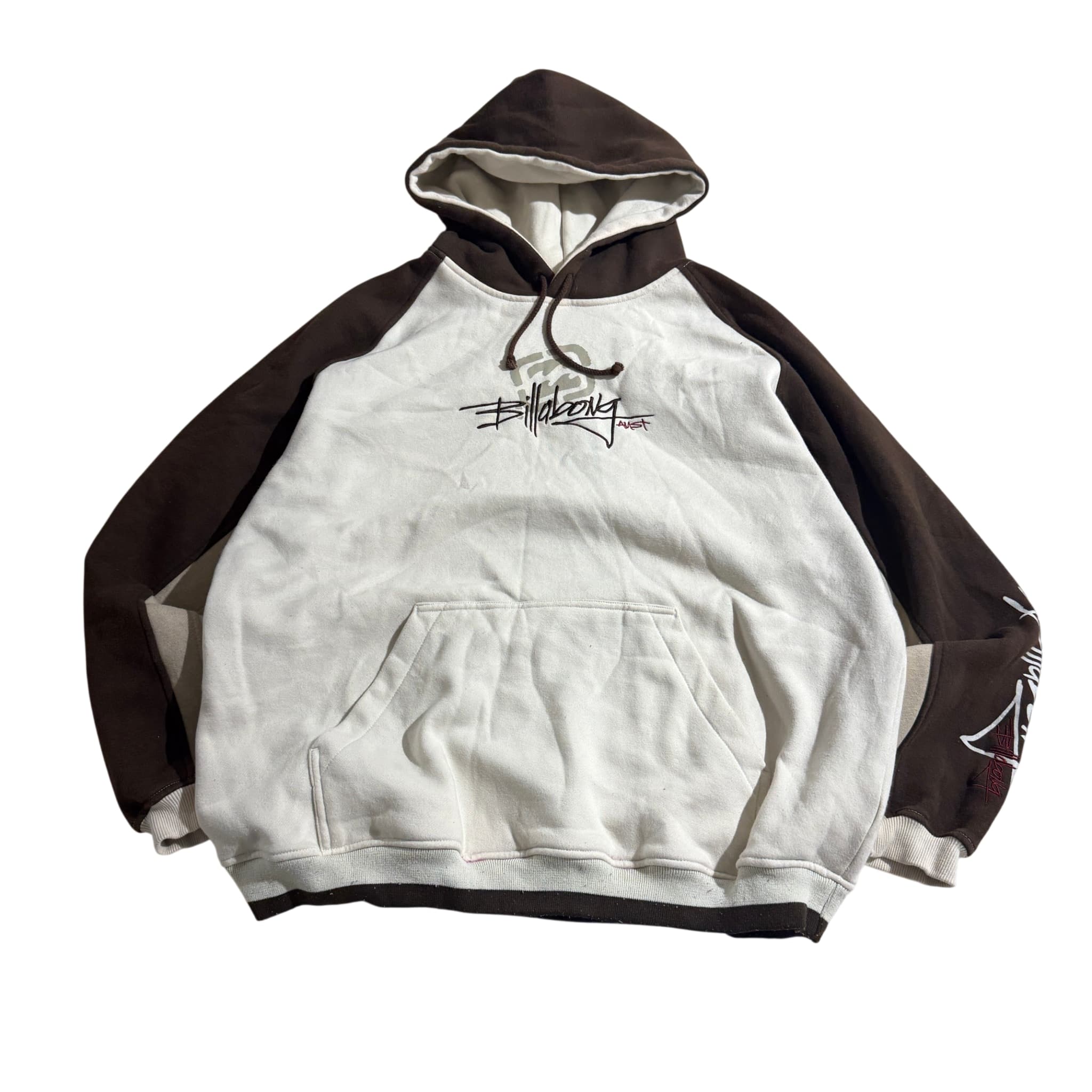 Vintage Billabong Two-Tone Brown Cream Hoodie — photo 1 of 8