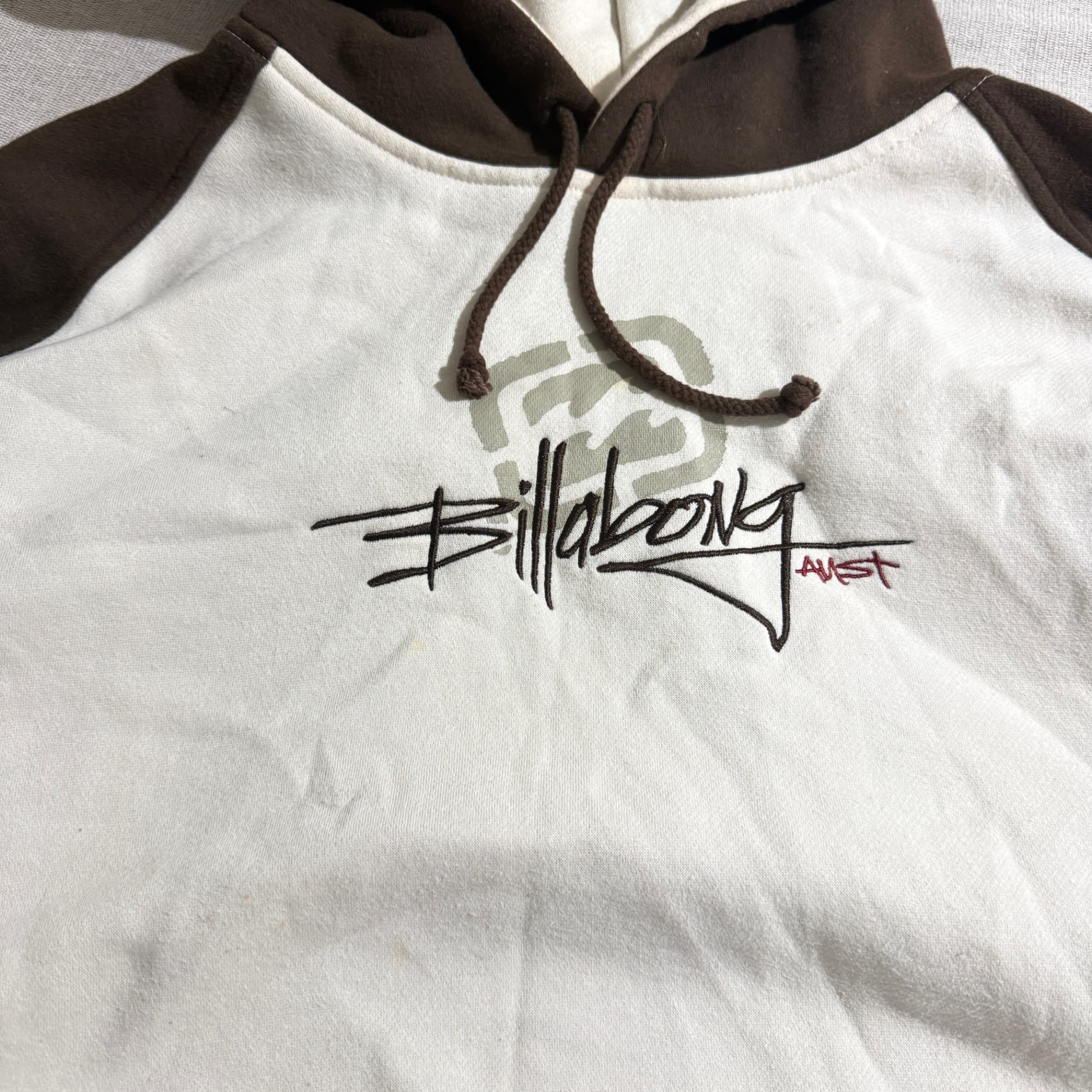 Vintage Billabong Two-Tone Brown Cream Hoodie — photo 3 of 8