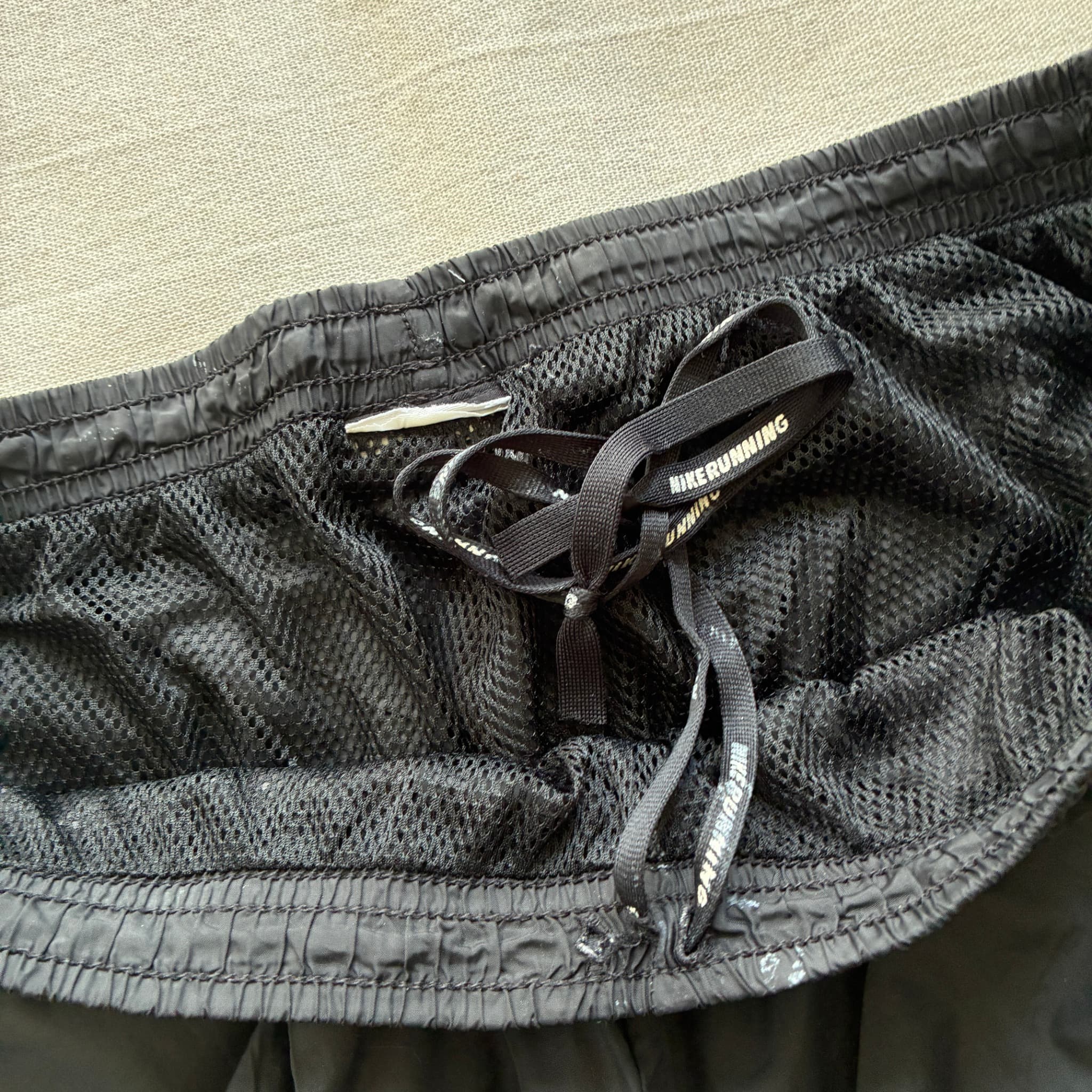 Vintage Black Nylon Track Pants Reflective Piping Unisex — photo 4 of 7
