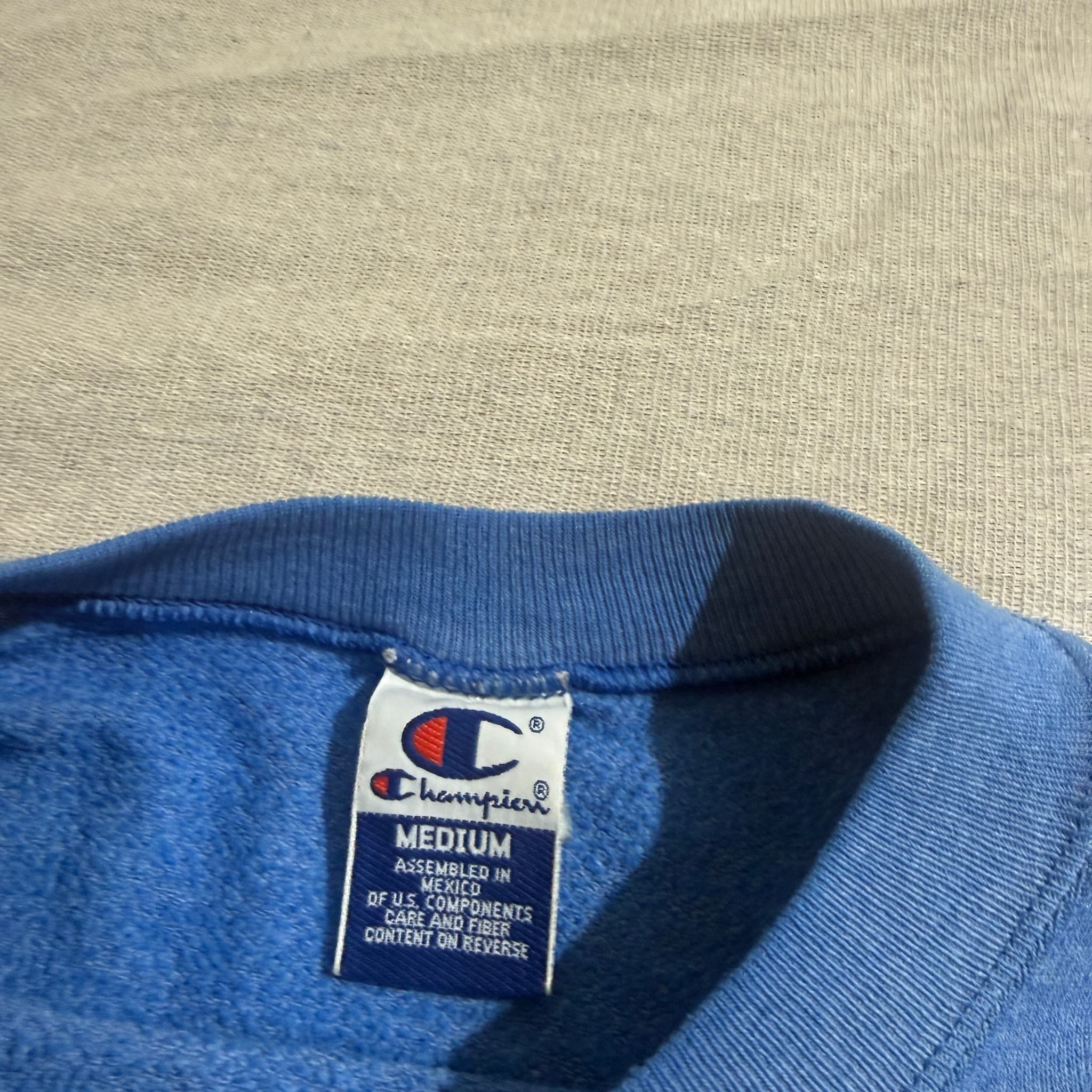 Vintage Champion Geneva College Crewneck Sweatshirt Blue — photo 4 of 6