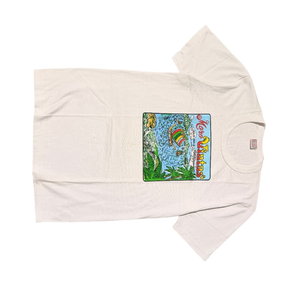 Vintage Crispa Moro Vintas Jolo Sulu Philippines Graphic T-Shirt White XL — photo 1 of 7