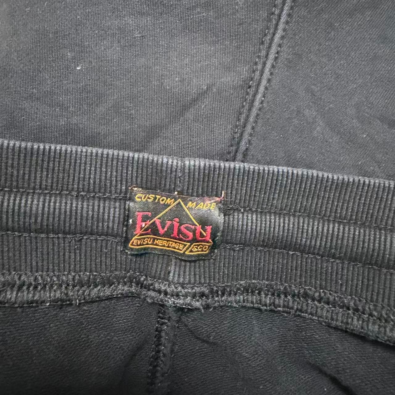 Vintage Evisu Black Jogger Sweatpants — photo 3 of 12