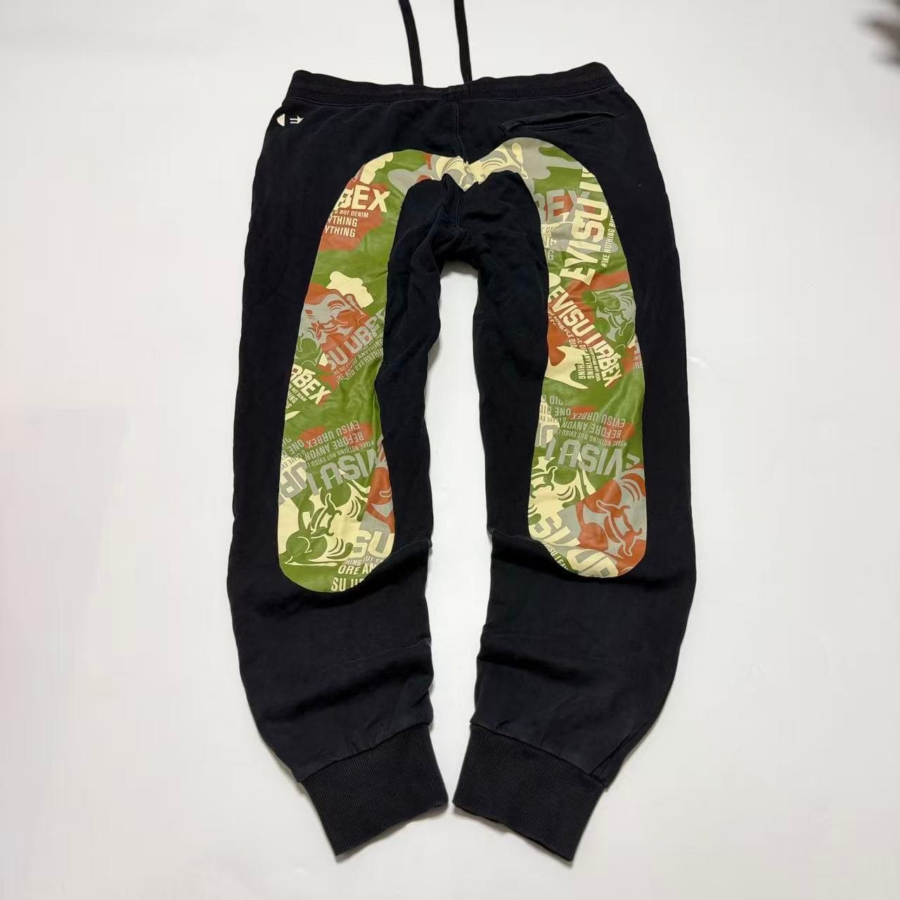 Vintage Evisu Black Jogger Sweatpants — photo 1 of 12