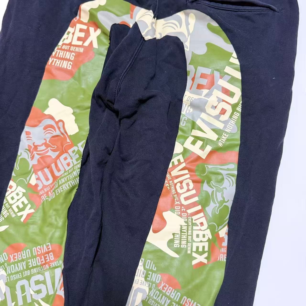 Vintage Evisu Black Jogger Sweatpants — photo 11 of 12