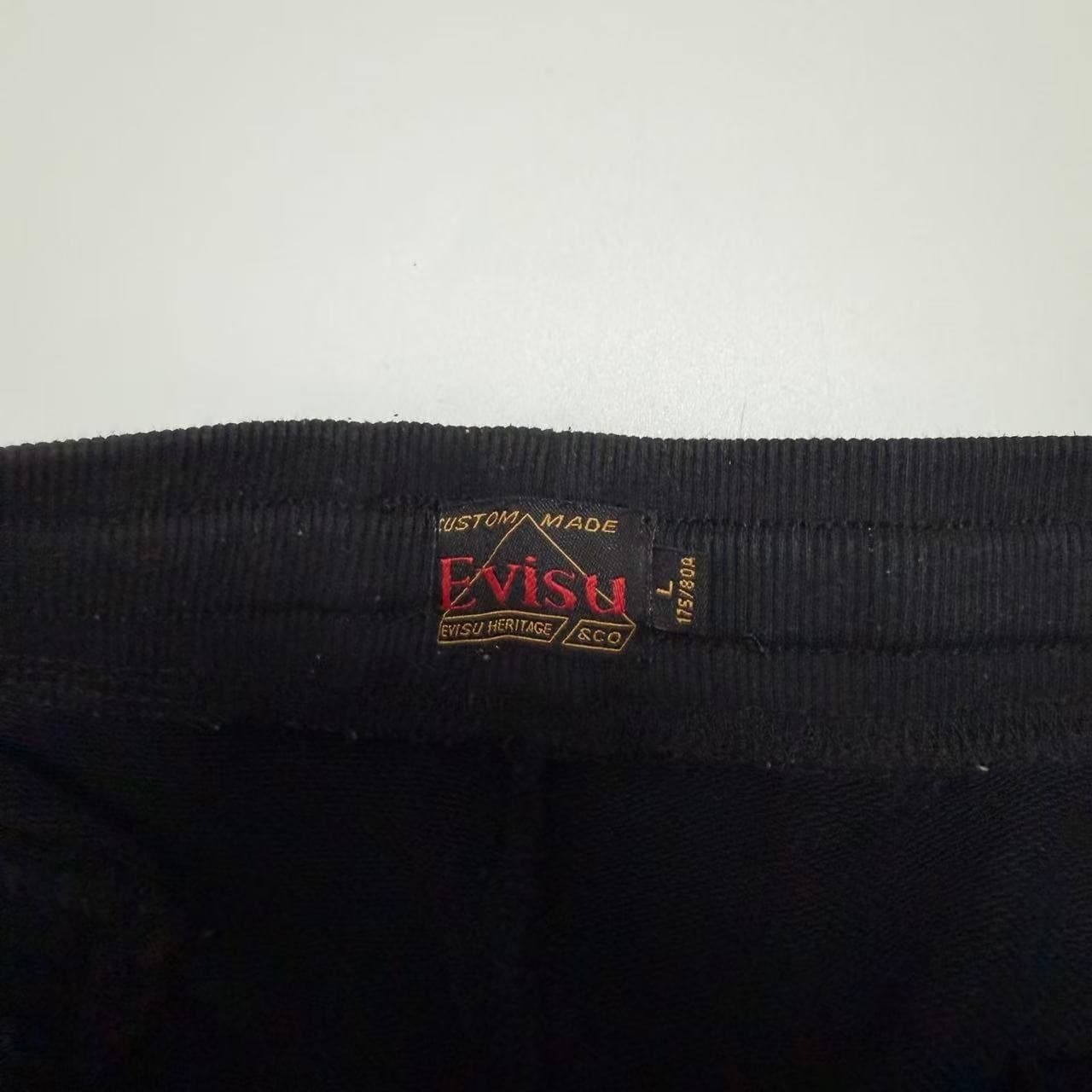 Vintage Evisu Black Sweatpants Logo Patch — photo 4 of 12
