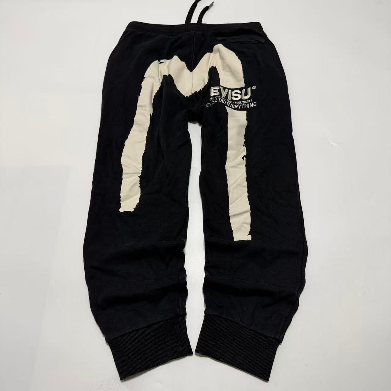 Vintage Evisu Black Sweatpants Logo Patch — photo 1 of 12