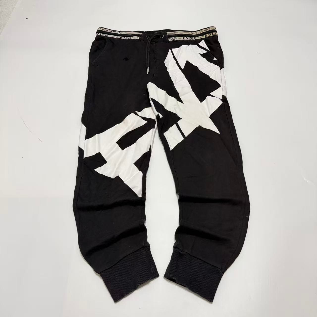 Vintage Evisu Logo Waistband Sweatpants Black — photo 1 of 13