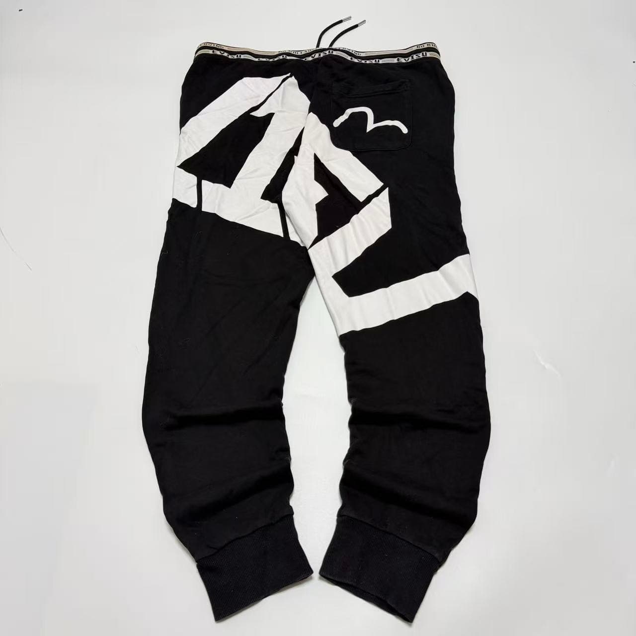 Vintage Evisu Logo Waistband Sweatpants Black — photo 2 of 13