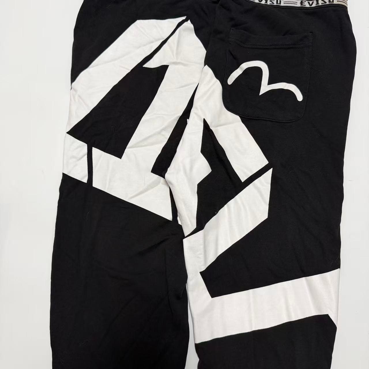 Vintage Evisu Logo Waistband Sweatpants Black — photo 11 of 13