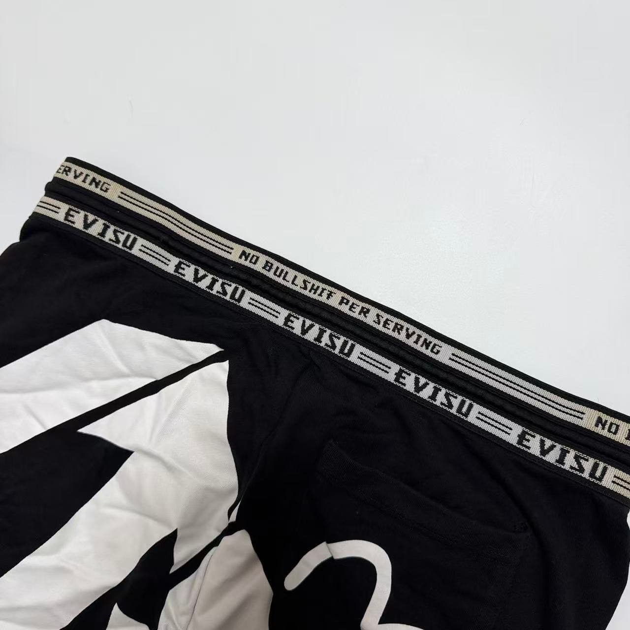 Vintage Evisu Logo Waistband Sweatpants Black — photo 12 of 13