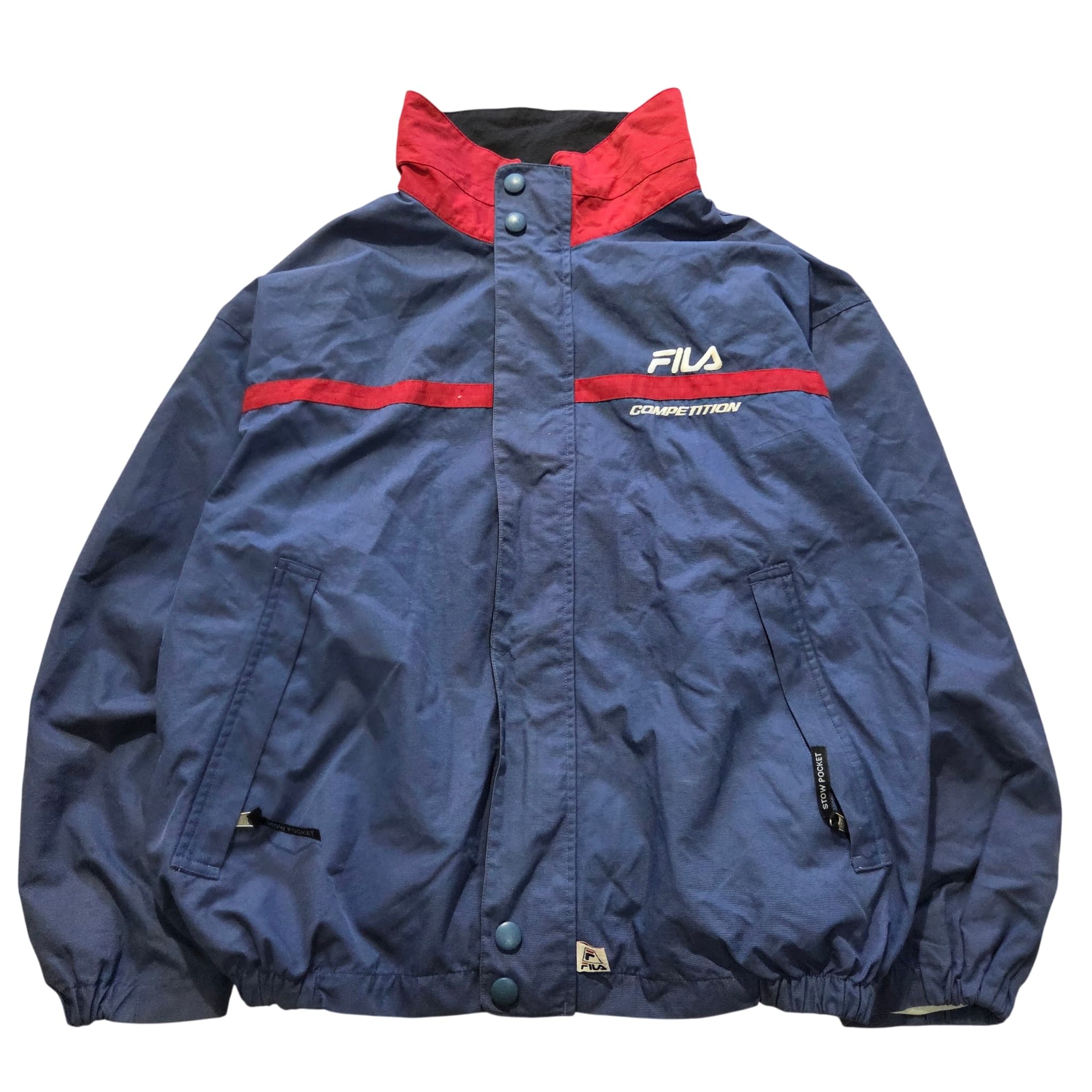 Vintage Fila Competition Windbreaker Jacket Blue Red Baggy 2000s — photo 1 of 7