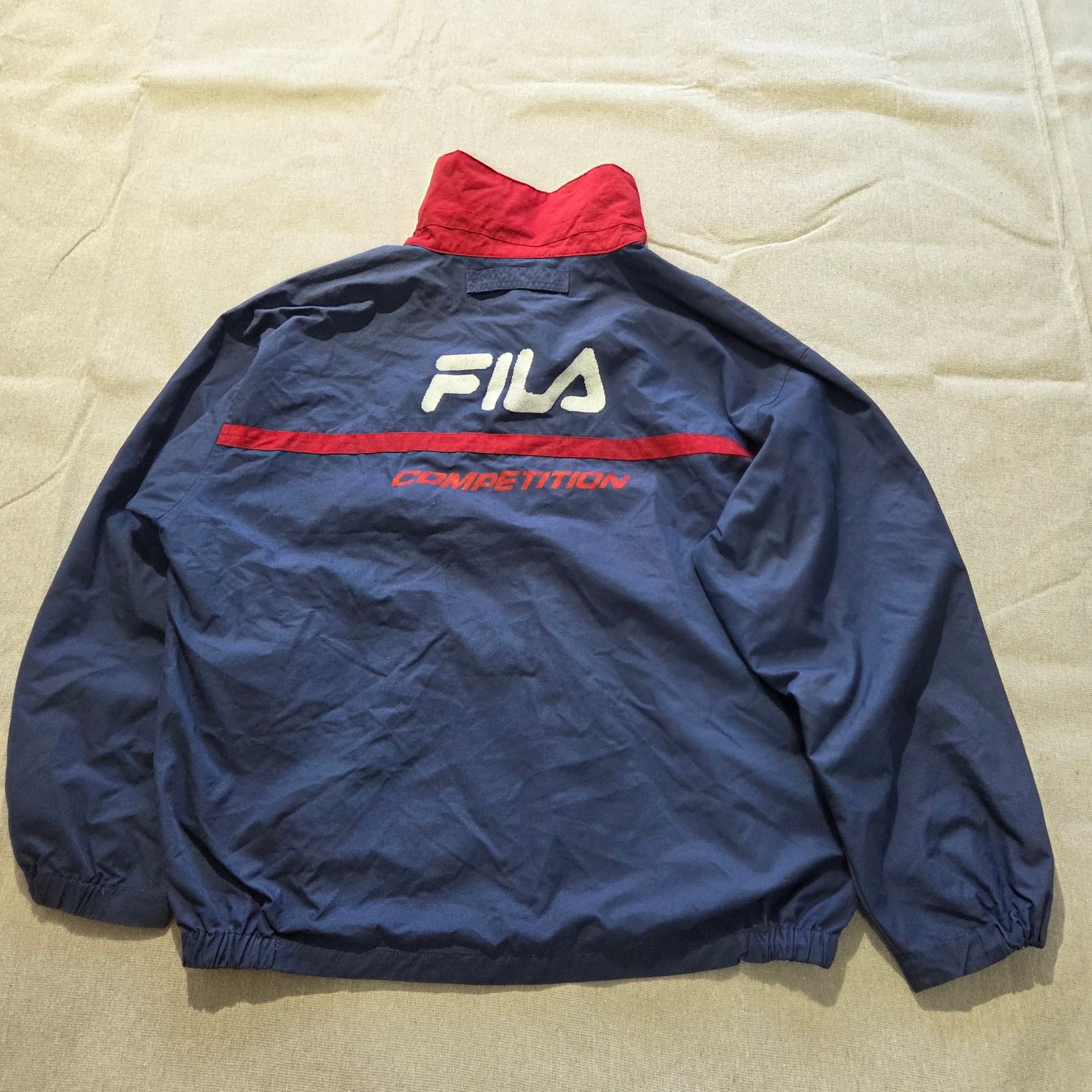 Vintage Fila Competition Windbreaker Jacket Blue Red Baggy 2000s — photo 4 of 7