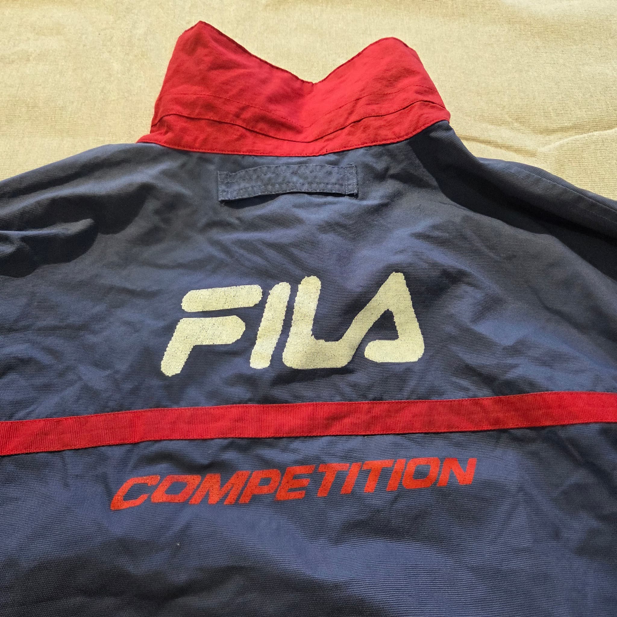 Vintage Fila Competition Windbreaker Jacket Blue Red Baggy 2000s — photo 5 of 7