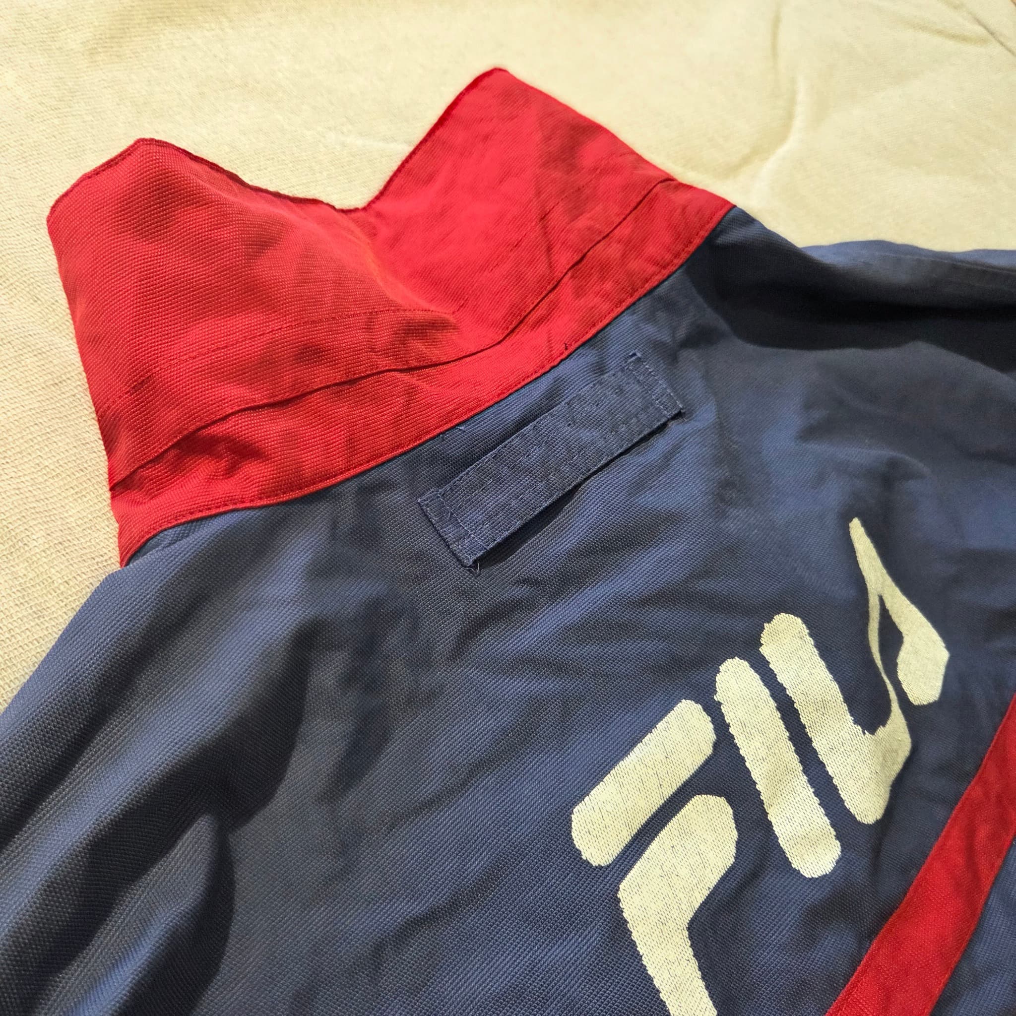 Vintage Fila Competition Windbreaker Jacket Blue Red Baggy 2000s — photo 6 of 7