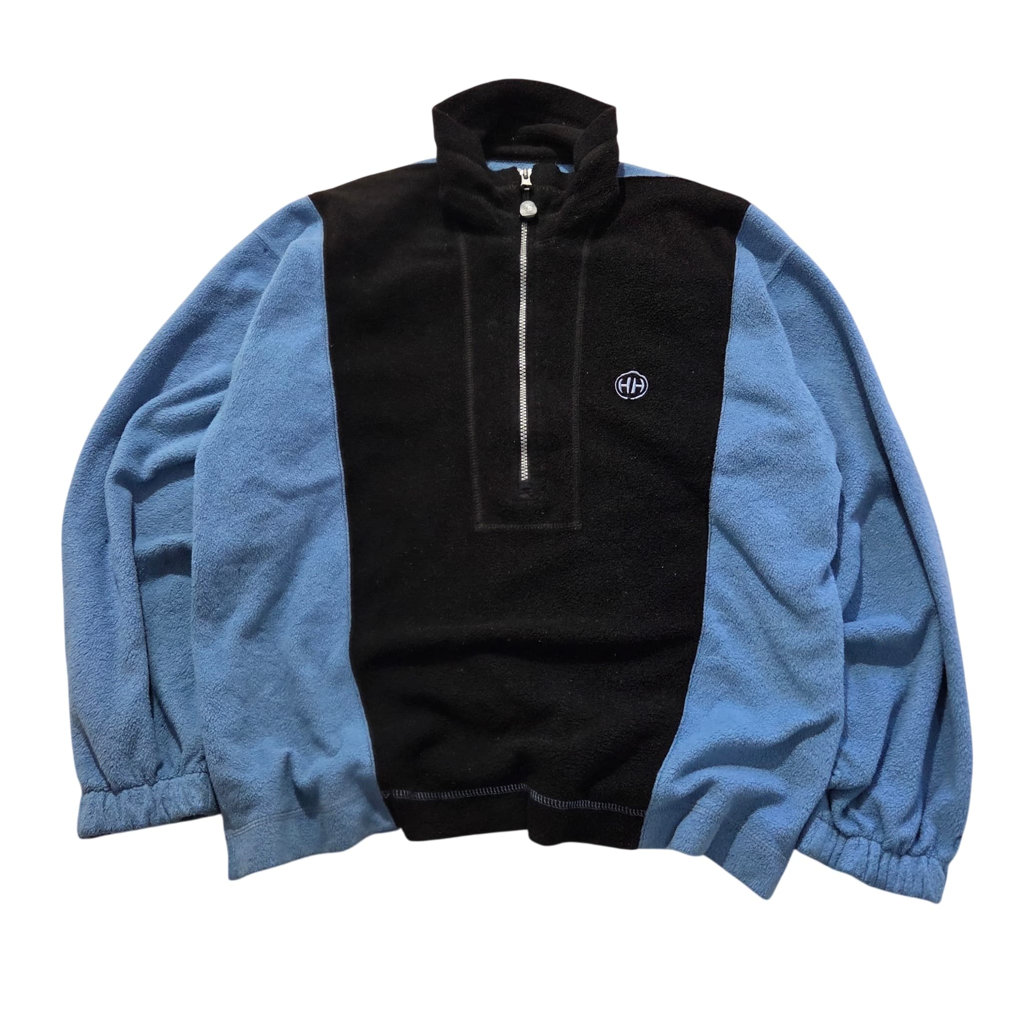 Vintage Helly Hansen 1/4 Zip Fleece Pullover Black Blue — photo 1 of 6