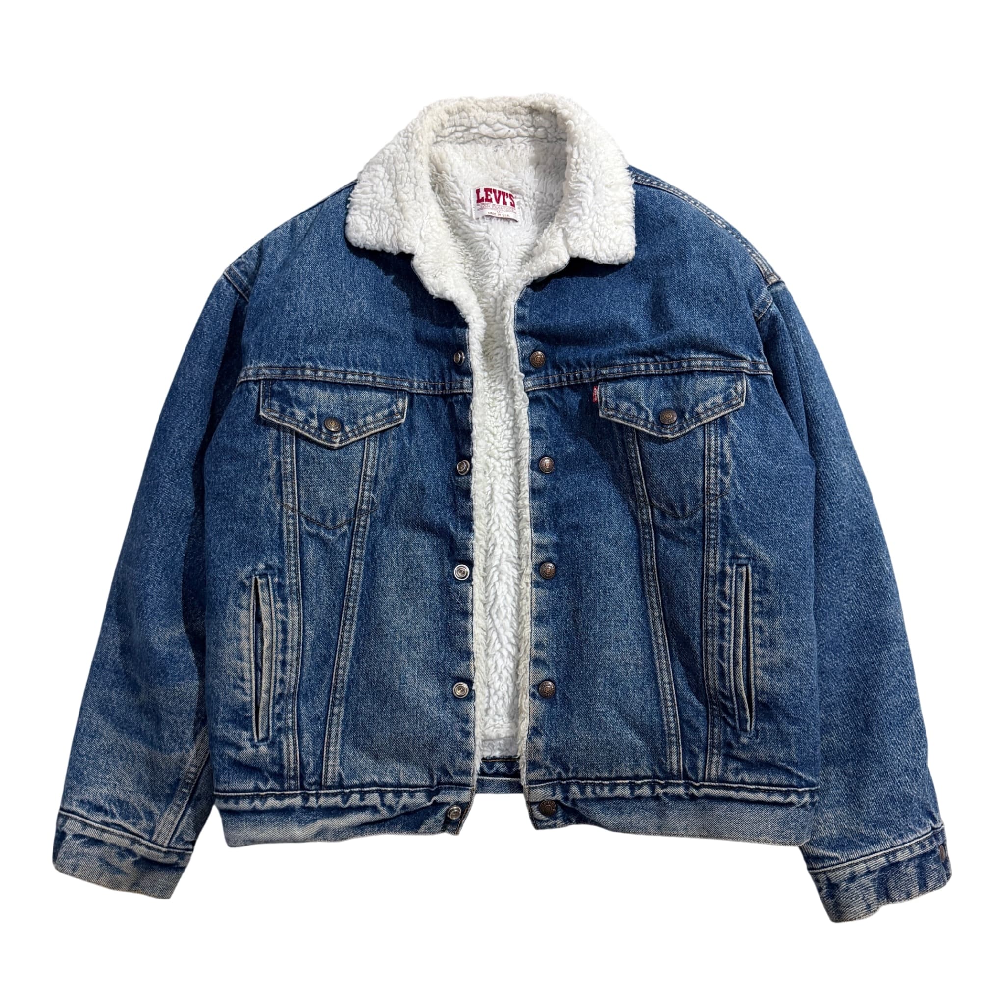 Vintage Levi's Sherpa Lined Denim Trucker Jacket — photo 1 of 13