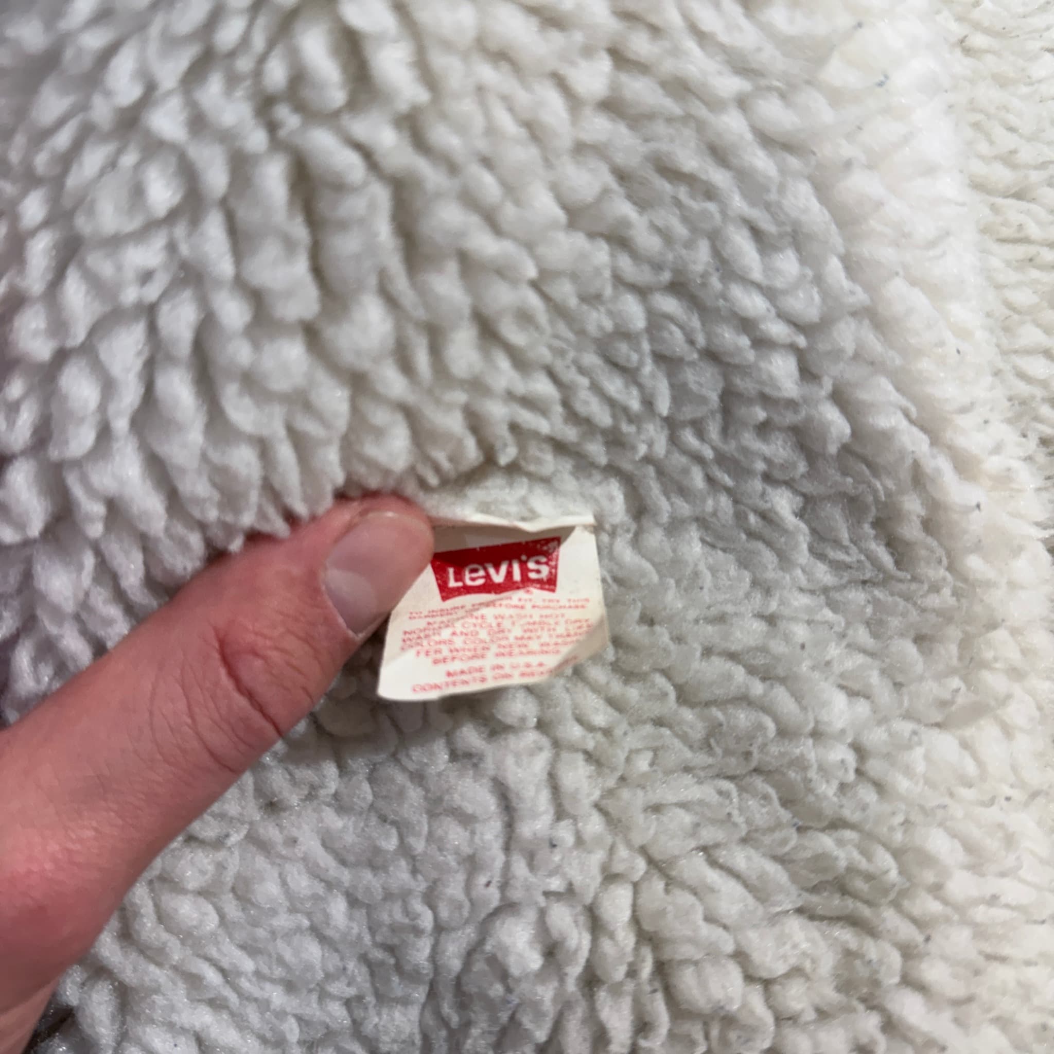 Vintage Levi's Sherpa Lined Denim Trucker Jacket — photo 6 of 13