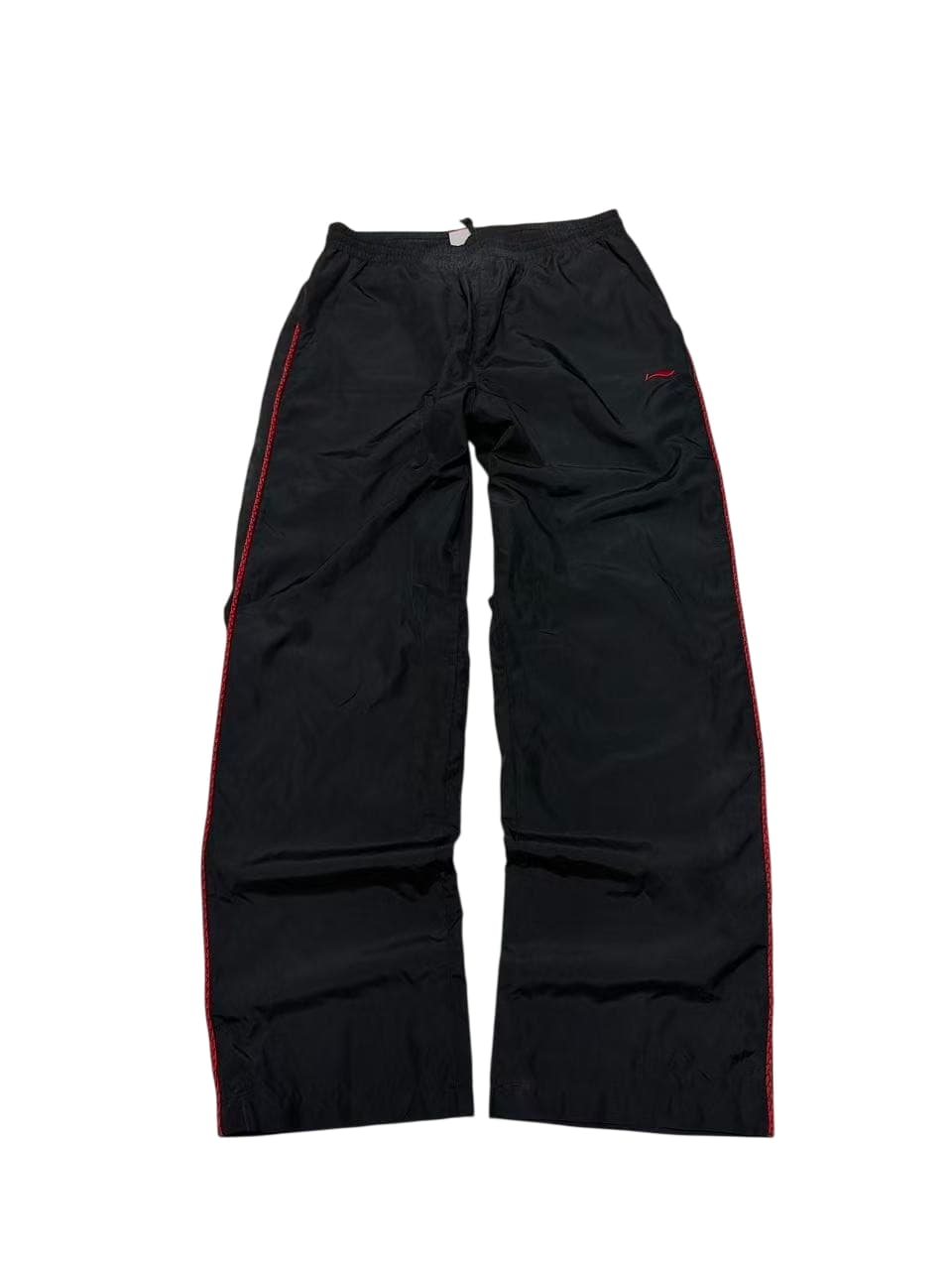 Vintage Li-Ning Nylon Track Pants Black Red Size S — photo 1 of 10