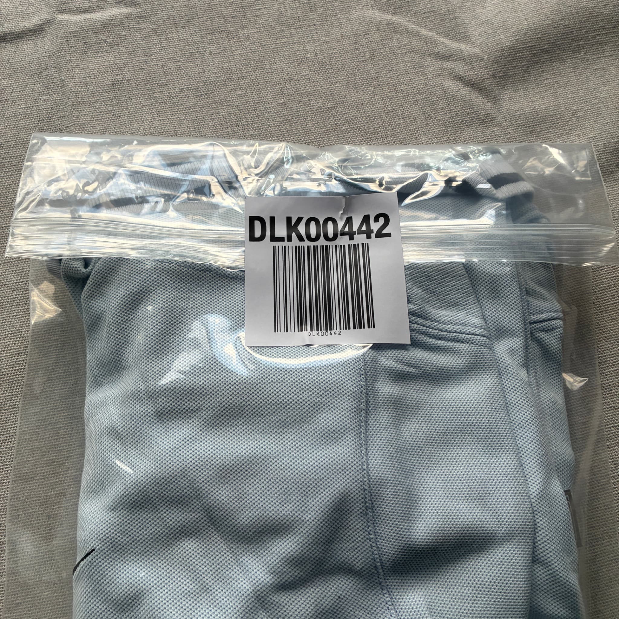 Vintage Nike Light Blue Polo Shirt With Striped Collar And Cuffs Size L — photo 6 of 6