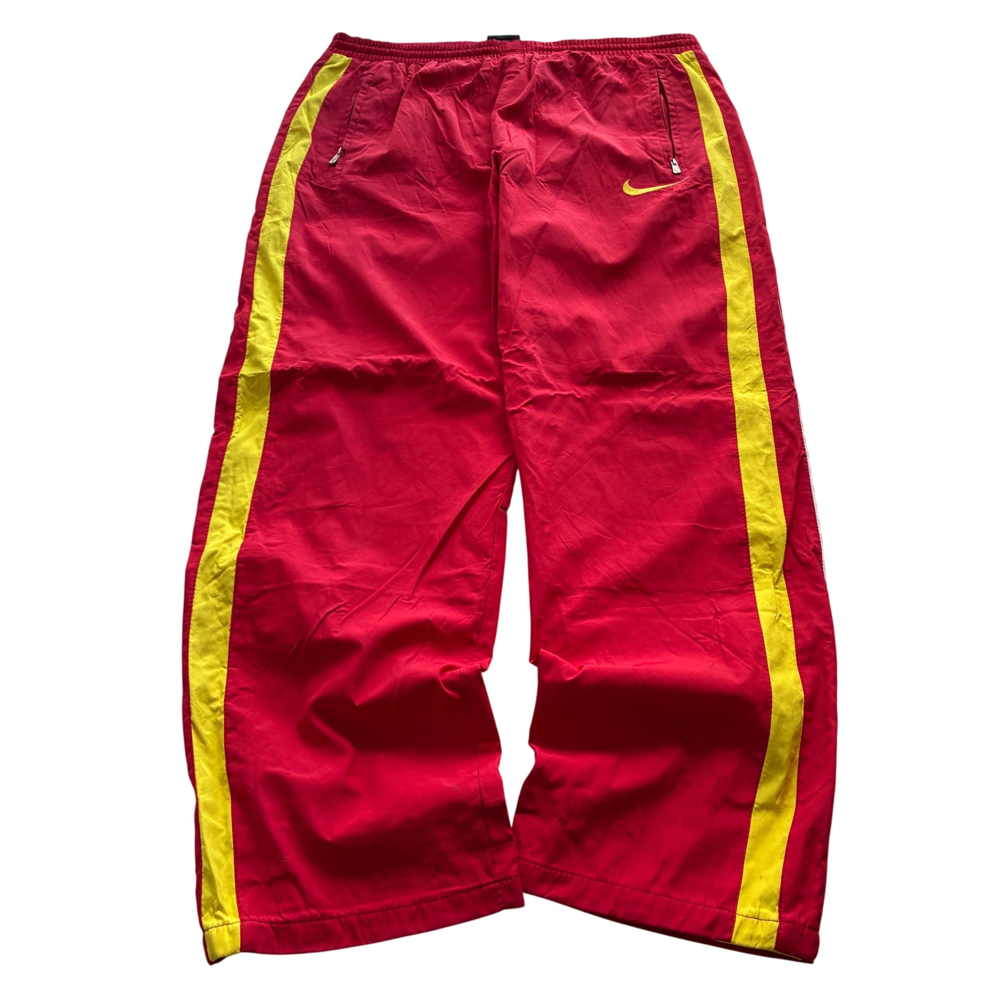 Vintage Nike Track Pants Red Yellow Baggy 2000s Release — photo 1 of 7
