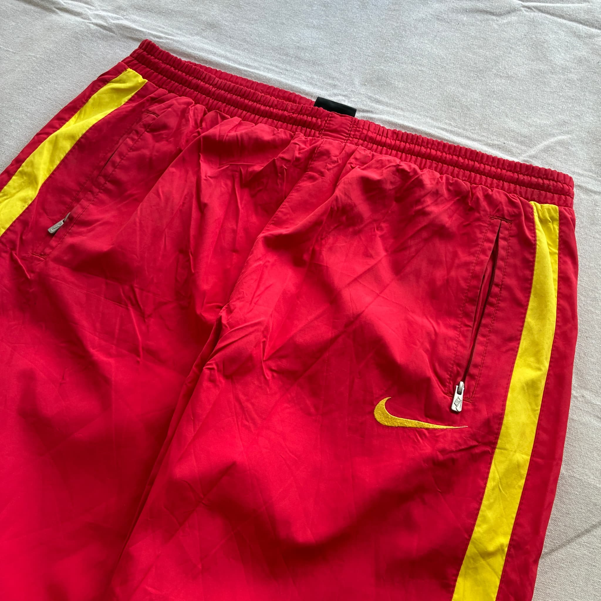 Vintage Nike Track Pants Red Yellow Baggy 2000s Release — photo 3 of 7