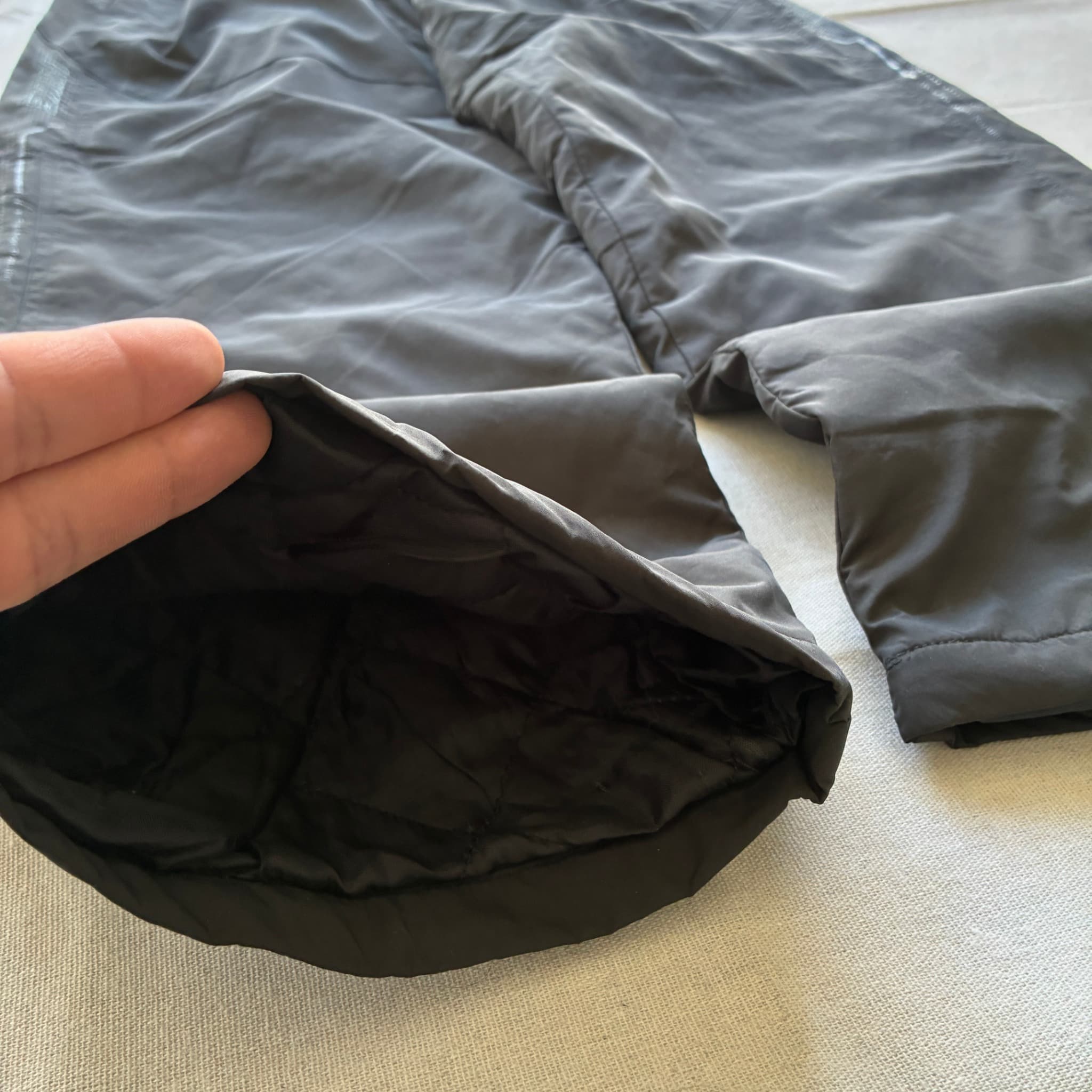 Vintage Nike Y2K Wide Leg Nylon Track Pants Black — photo 2 of 7